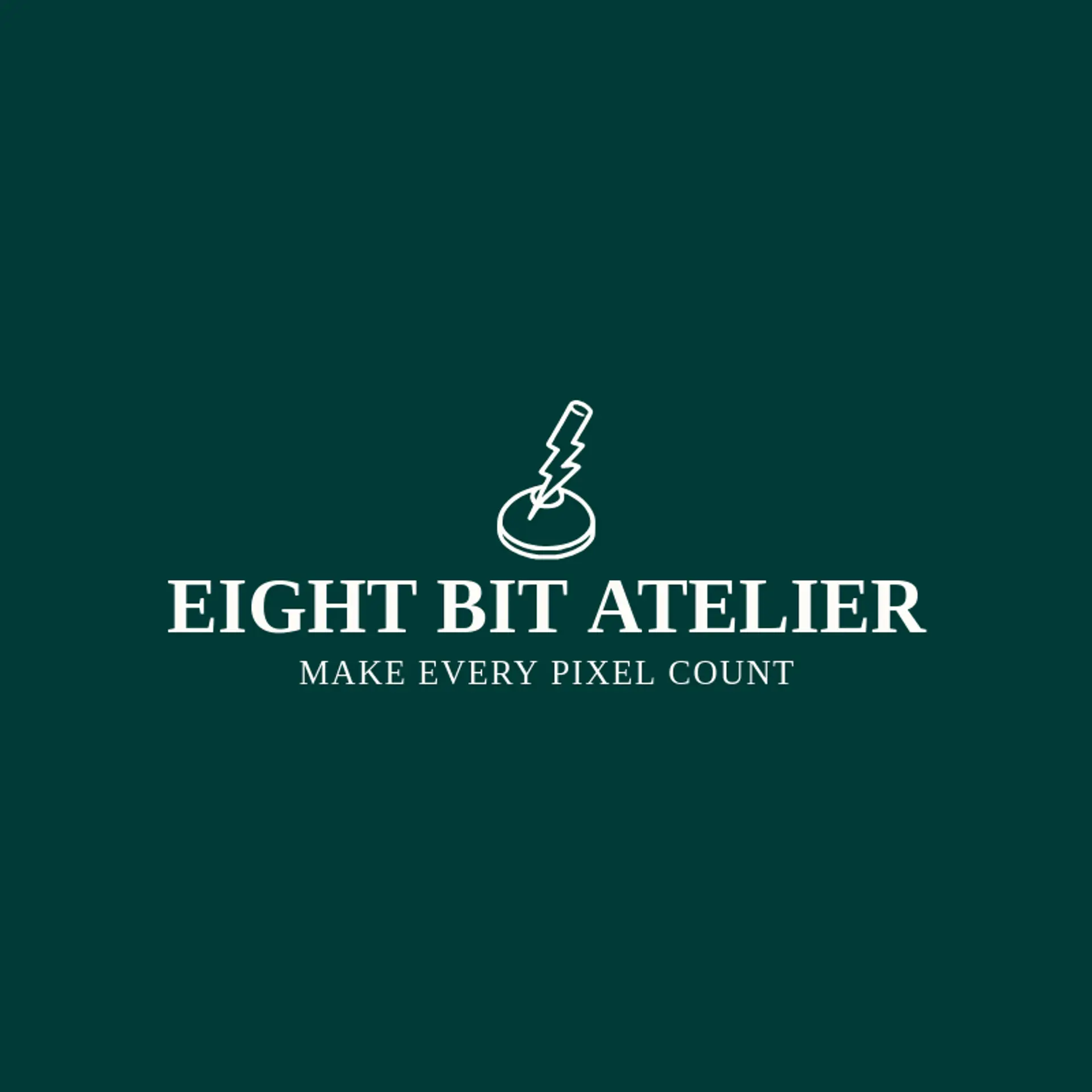 Eight Bit Atelier logo for pixelated