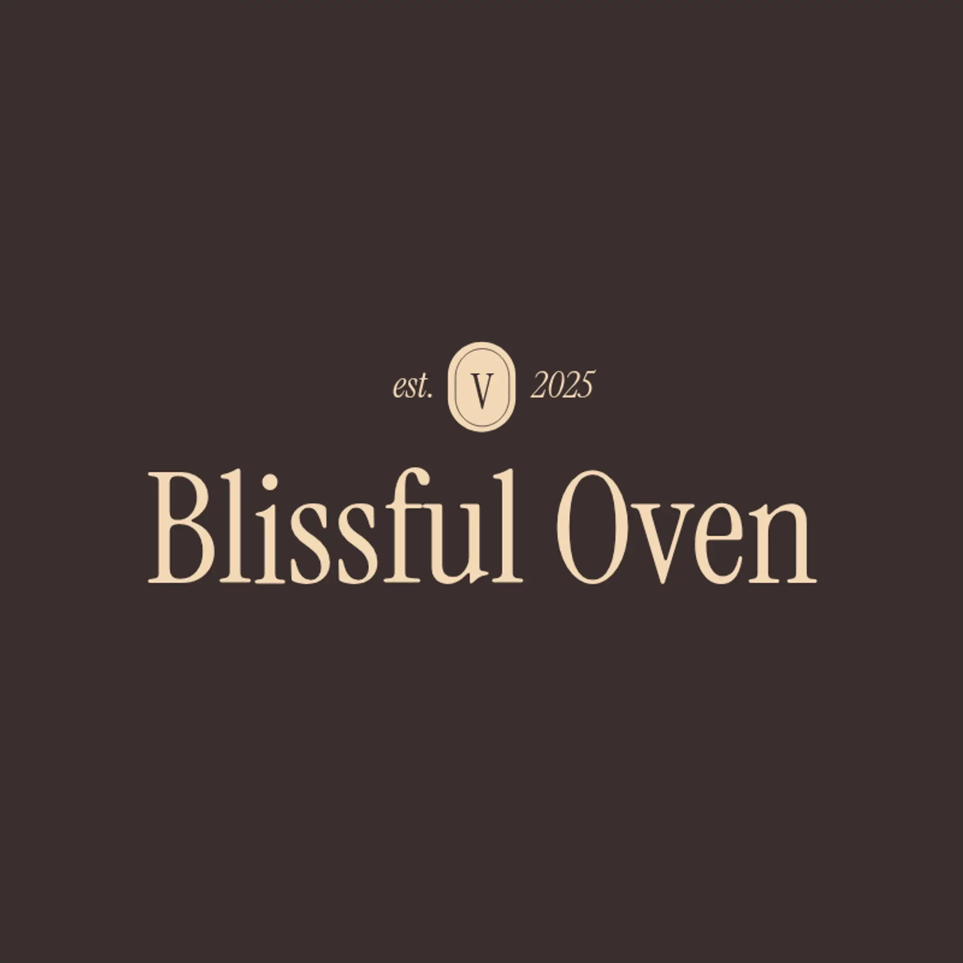 Blissful Oven logo for creative bakery
