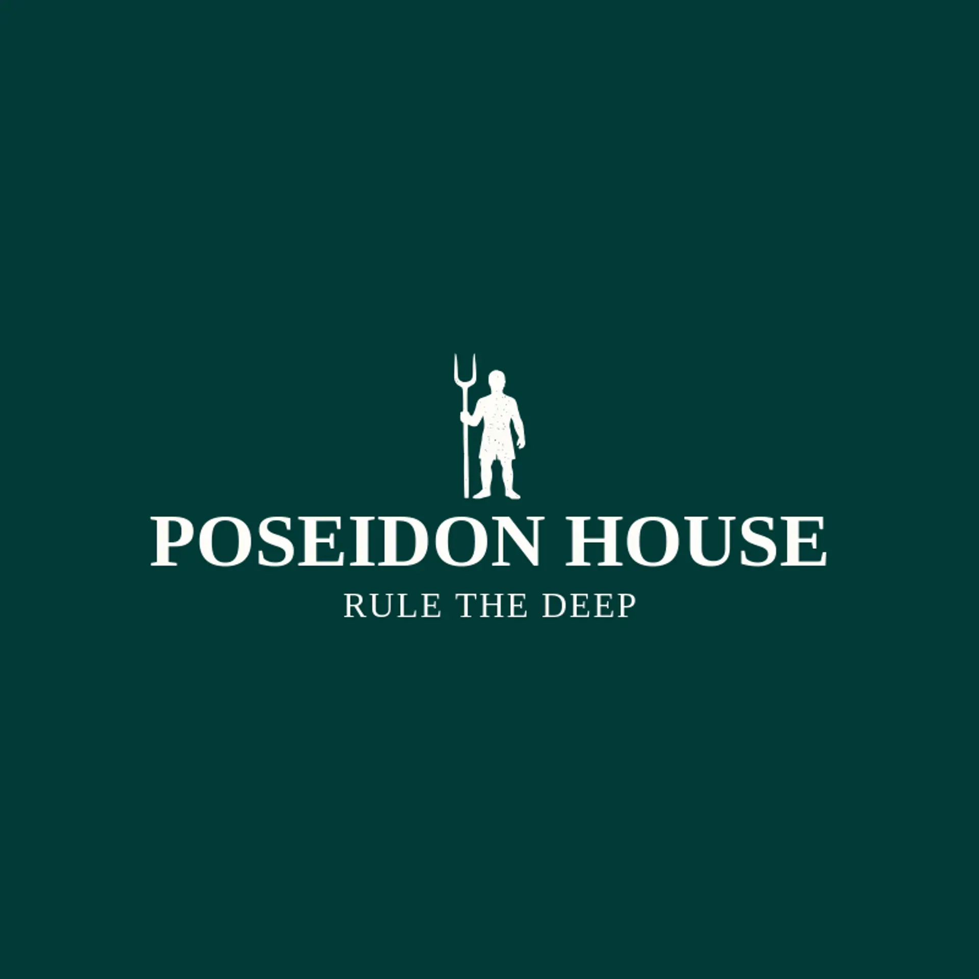 Poseidon House logo for greek god
