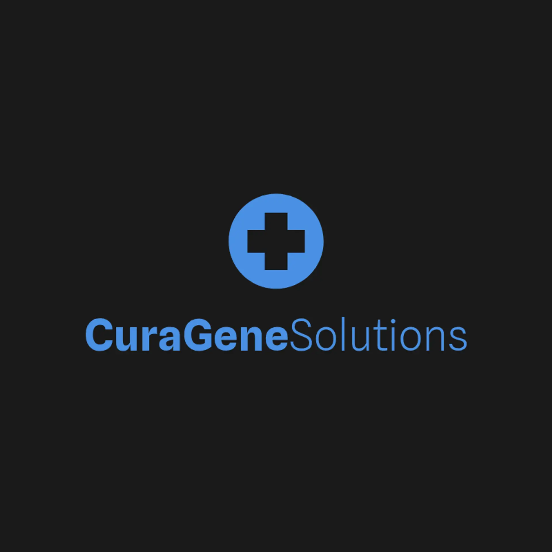 CuraGene Solutions logo for biopharma medical