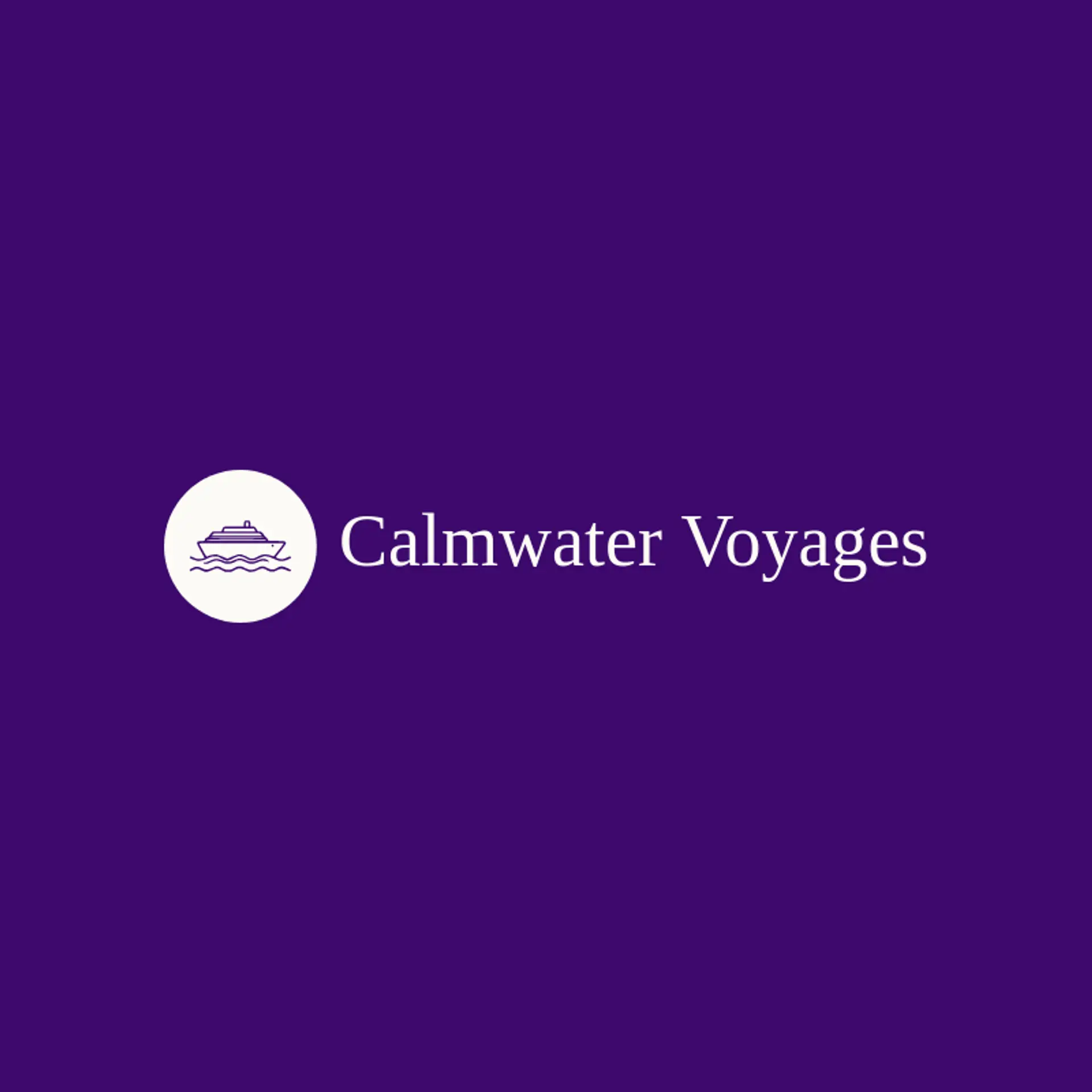 Calmwater Voyages logo for cruise ship