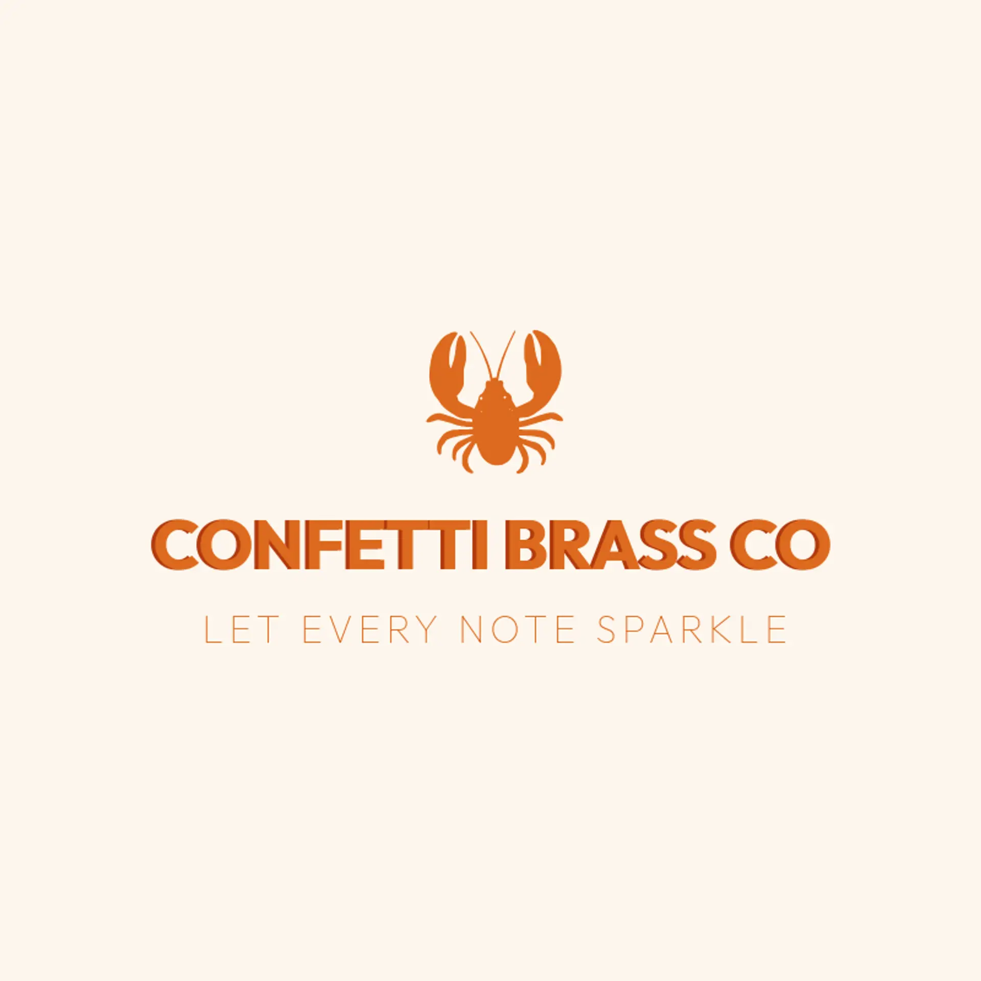 Confetti Brass Co logo for mardi gras