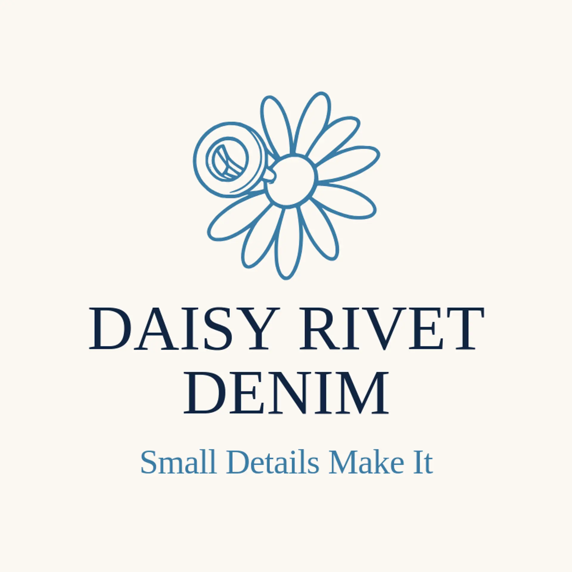 Daisy Rivet Denim logo for denim