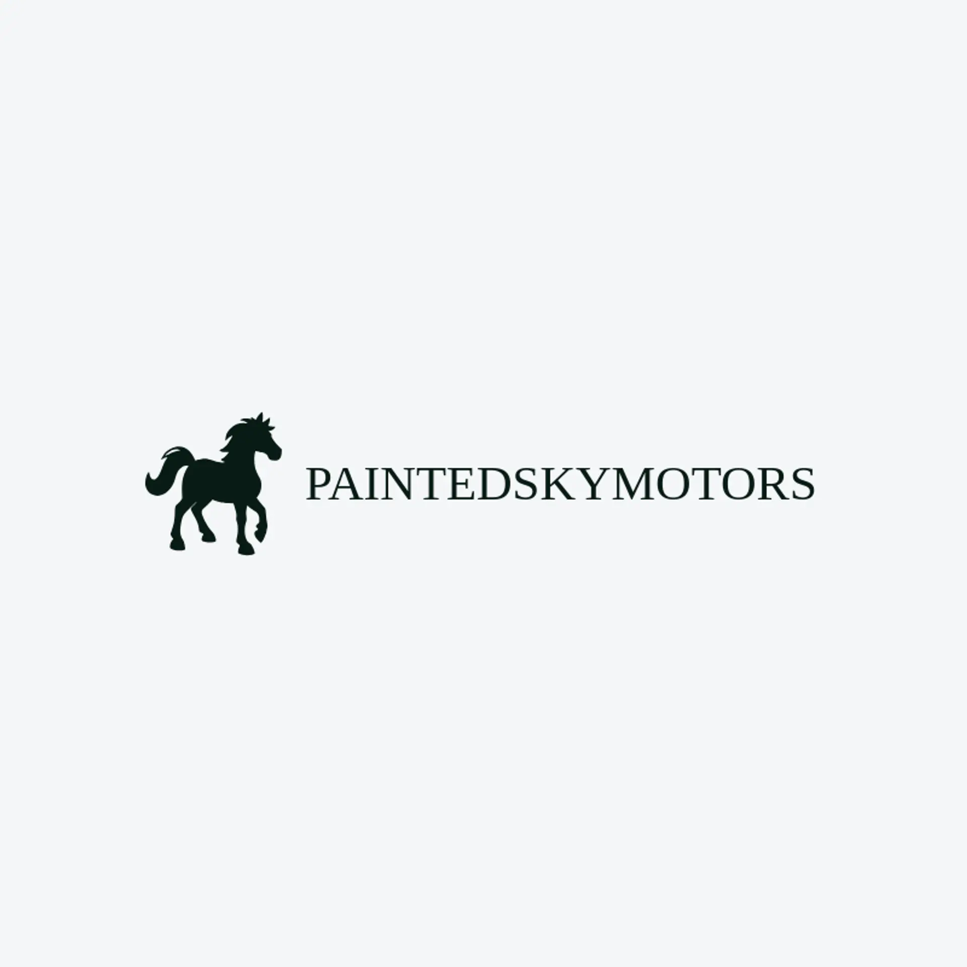 Painted Sky Motors logo for mustang