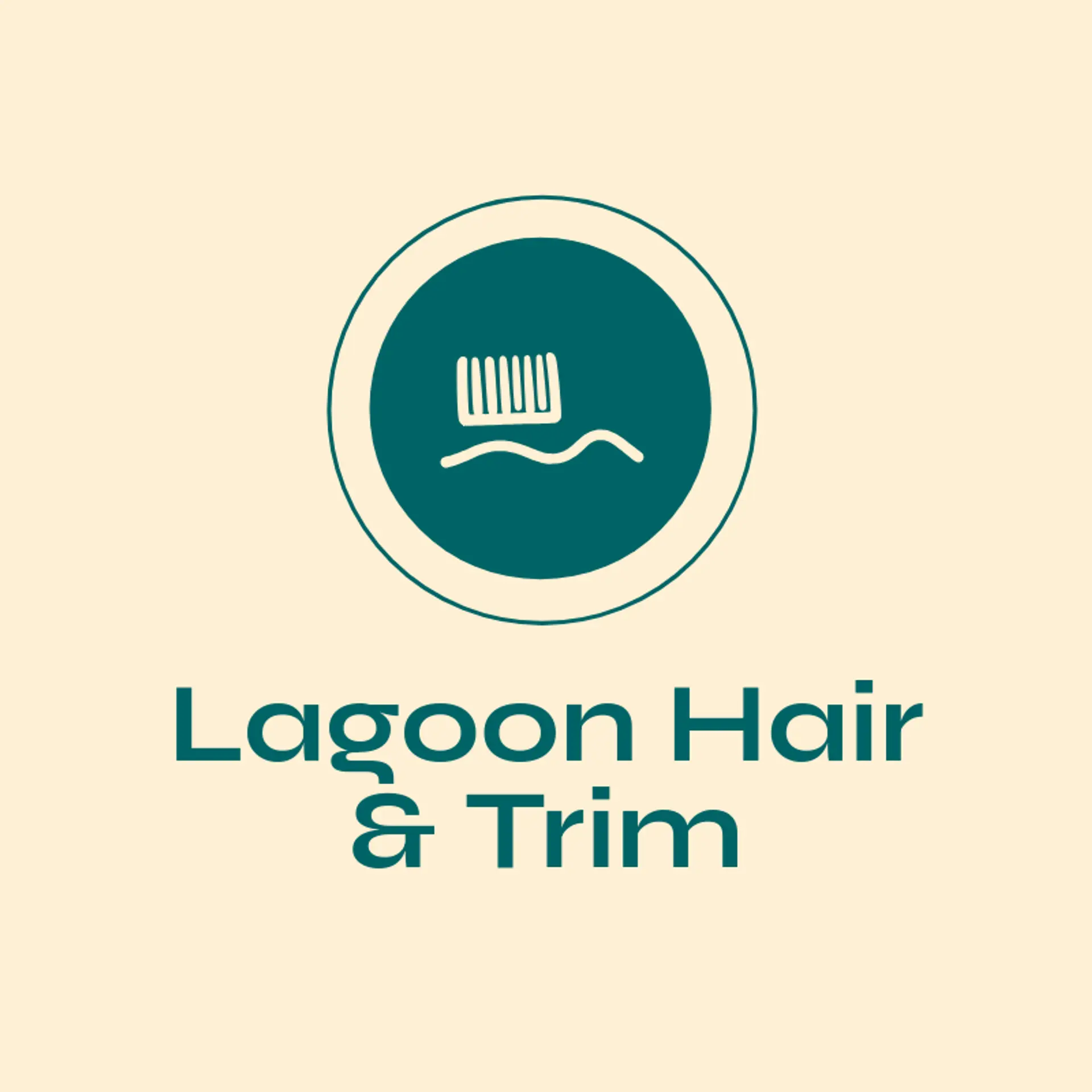 Lagoon Hair & Trim logo for men salon