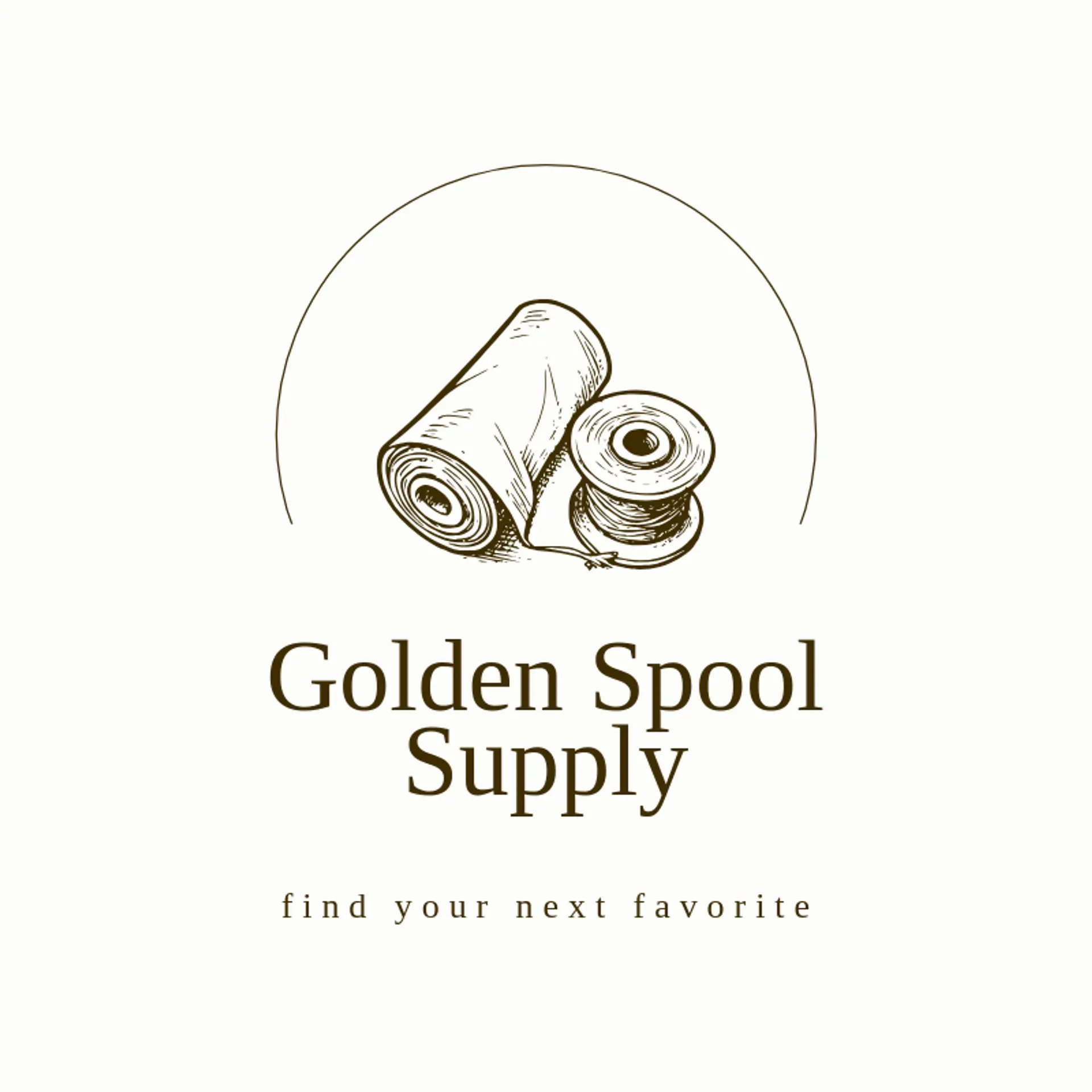Golden Spool Supply logo for fabric