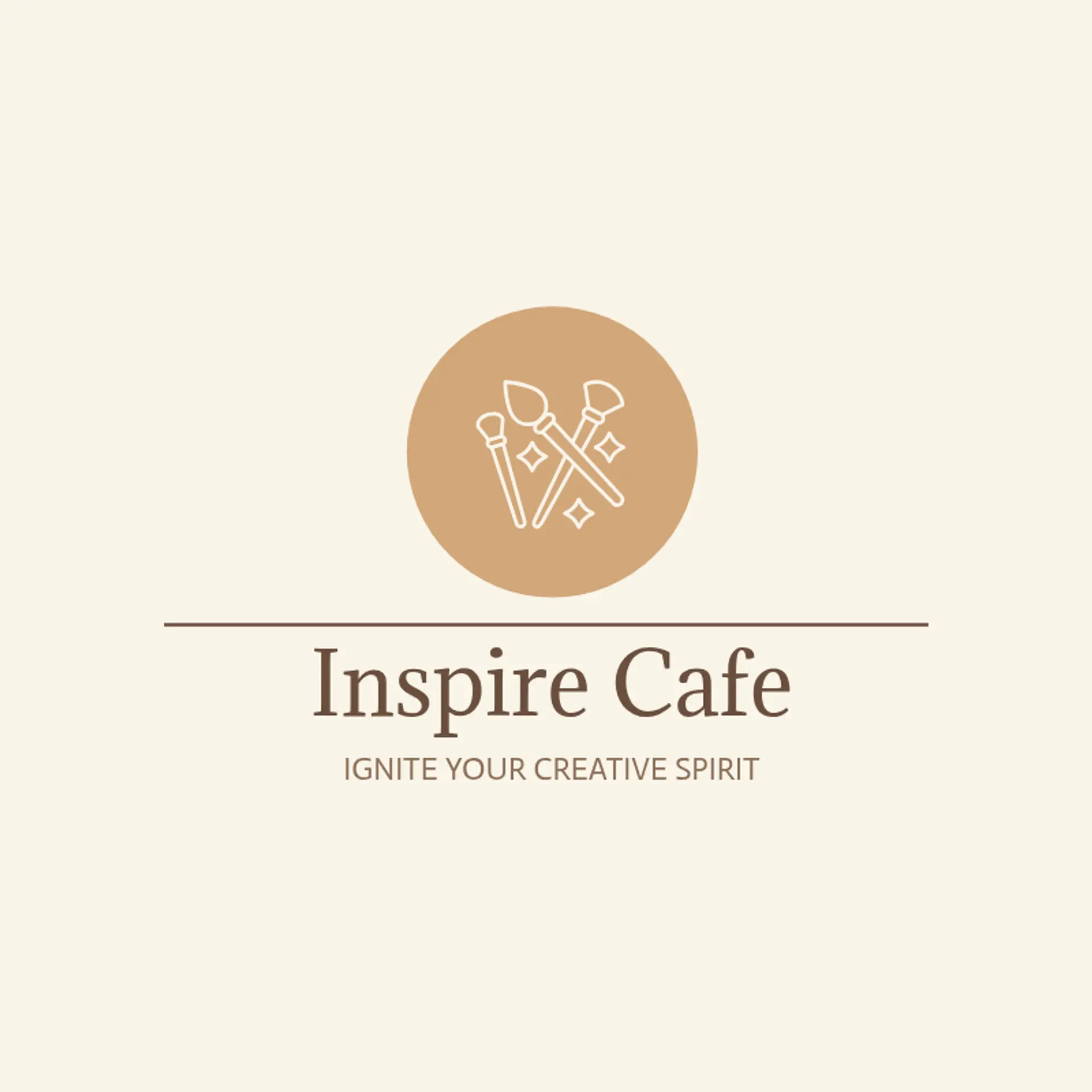 Inspire Cafe logo for creative cafe