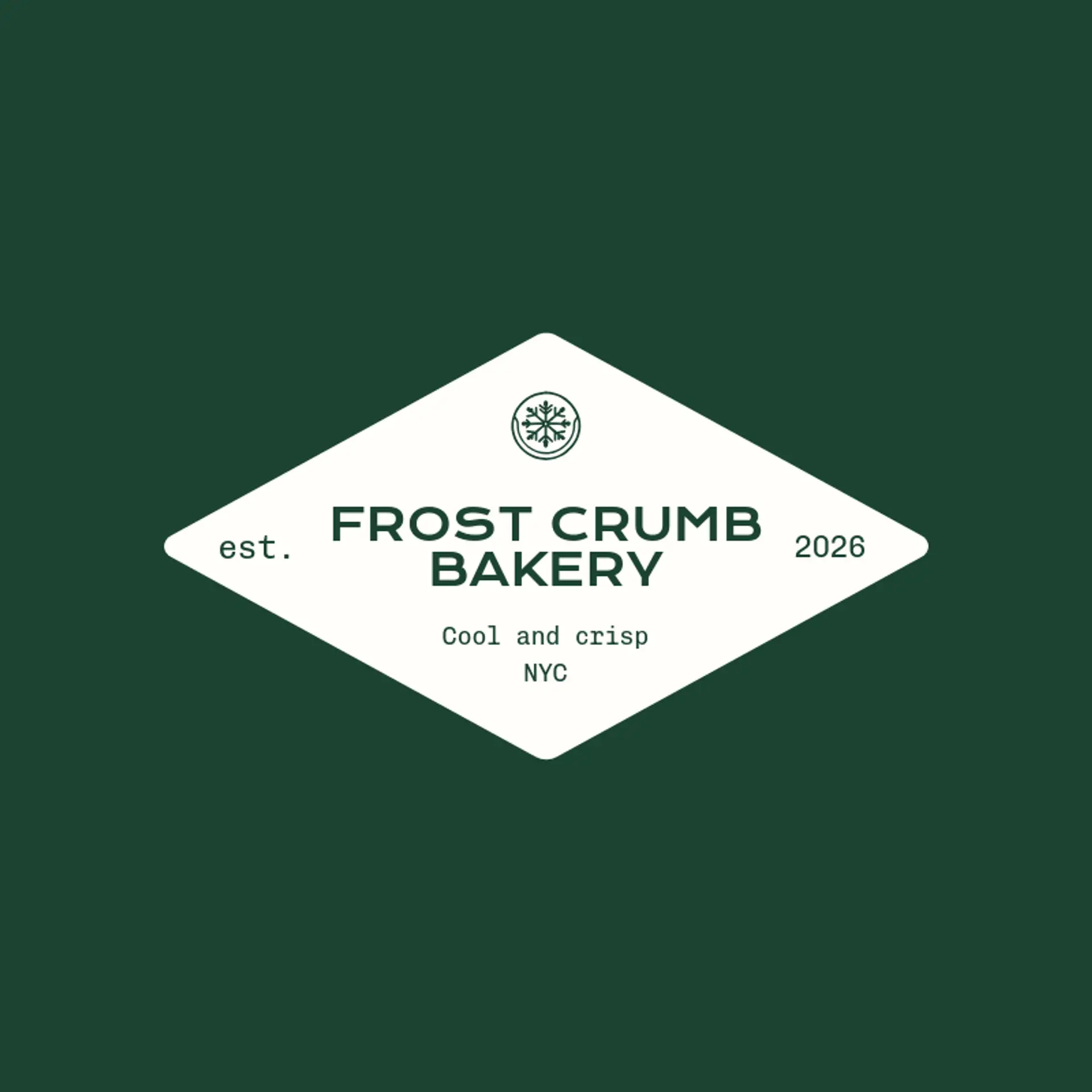 Frost Crumb Bakery logo for cookie