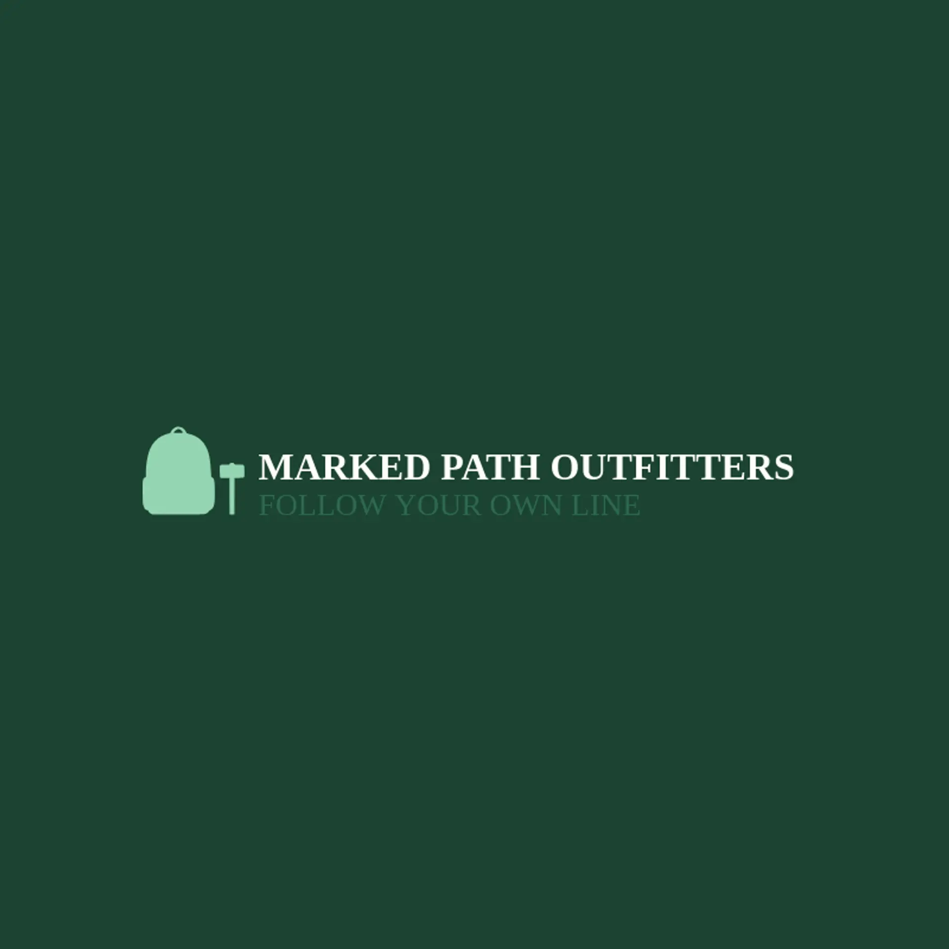 Marked Path Outfitters logo for backpack