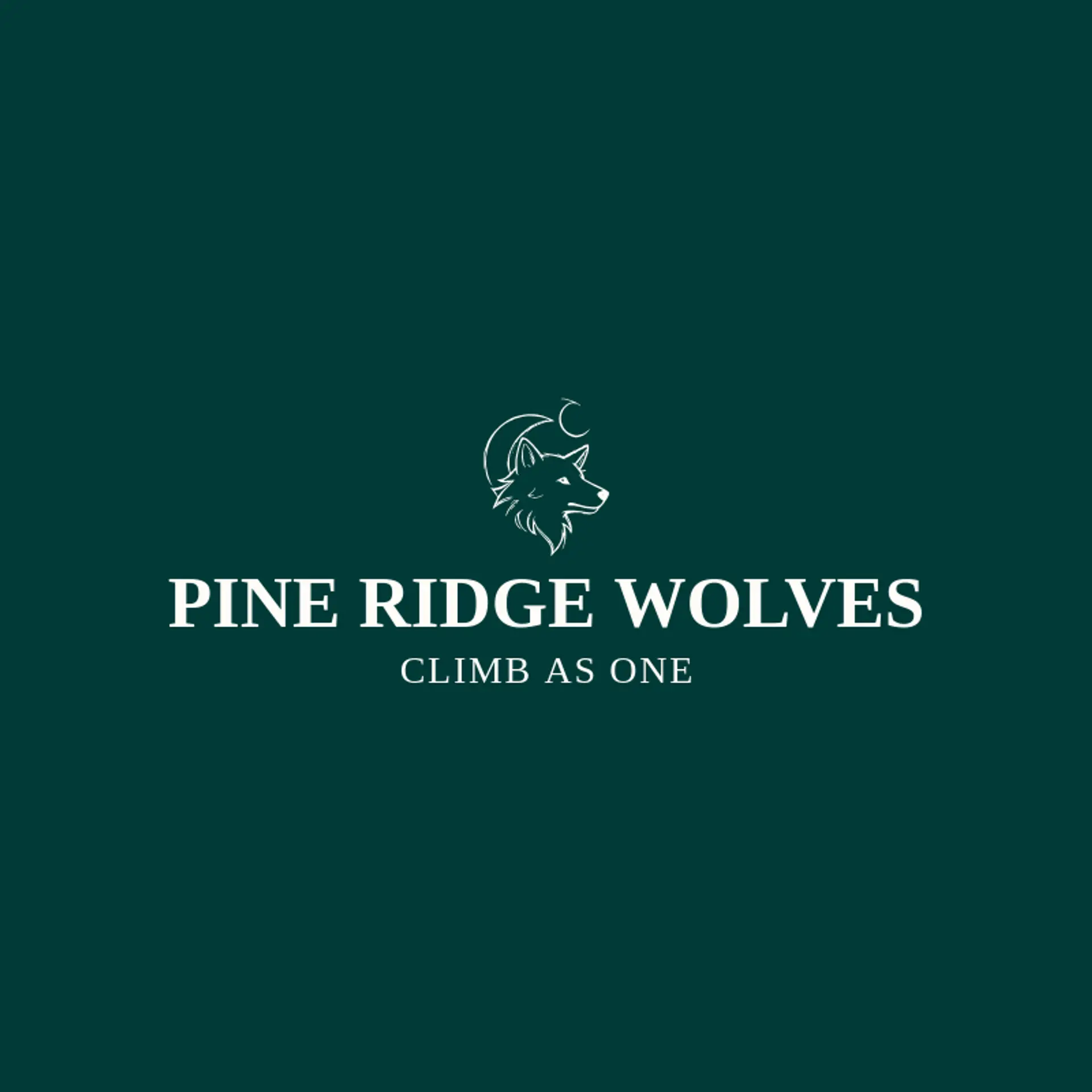 Pine Ridge Wolves logo for wolf head