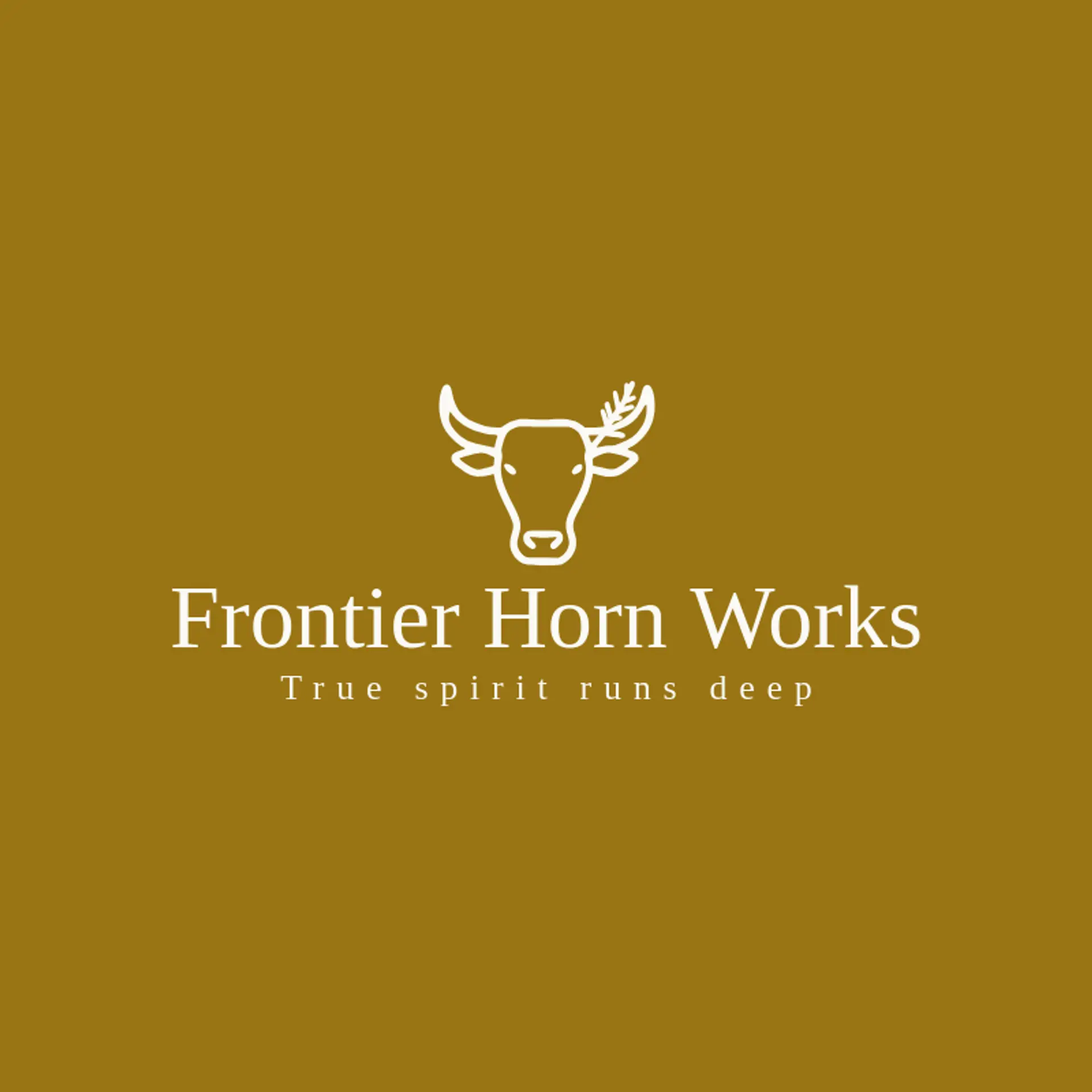 Frontier Horn Works logo for longhorn