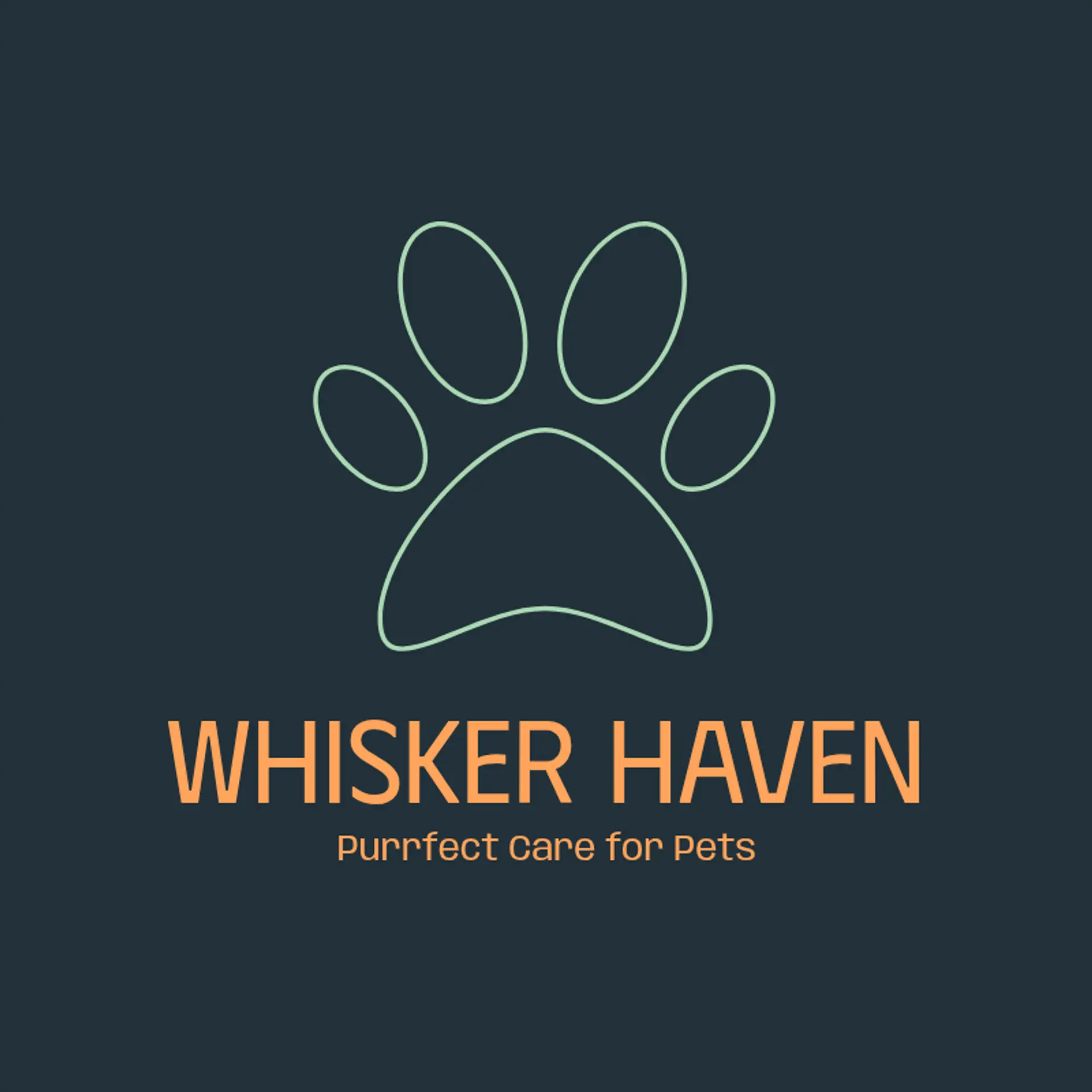 Paws & Whiskers logo for pet store