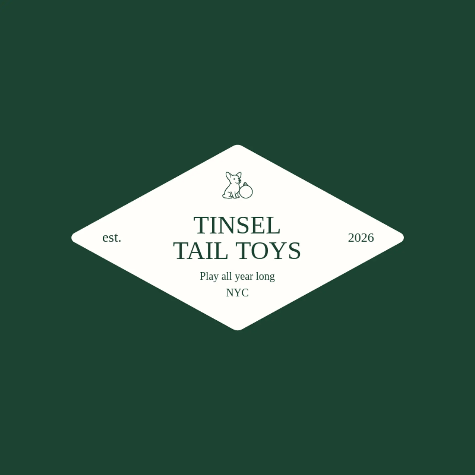 Tinsel Tail Toys logo for corgi