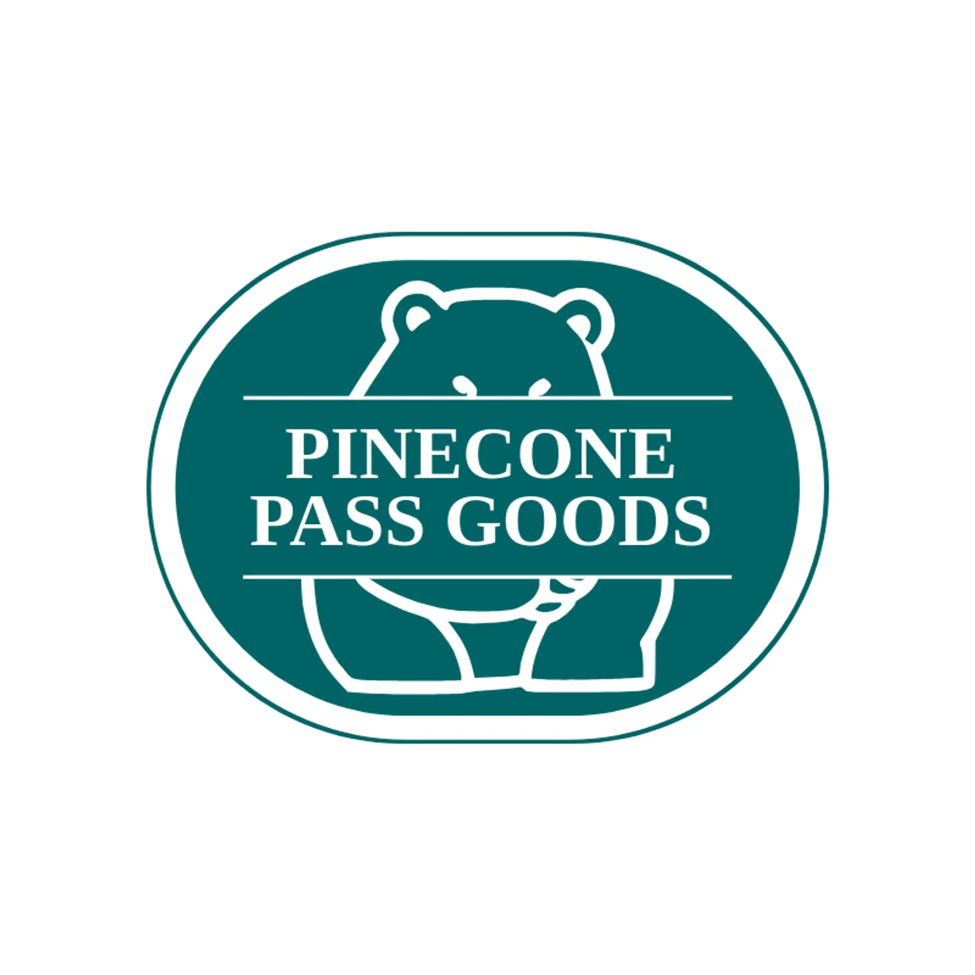 Pinecone Pass Goods logo for grizzly bear