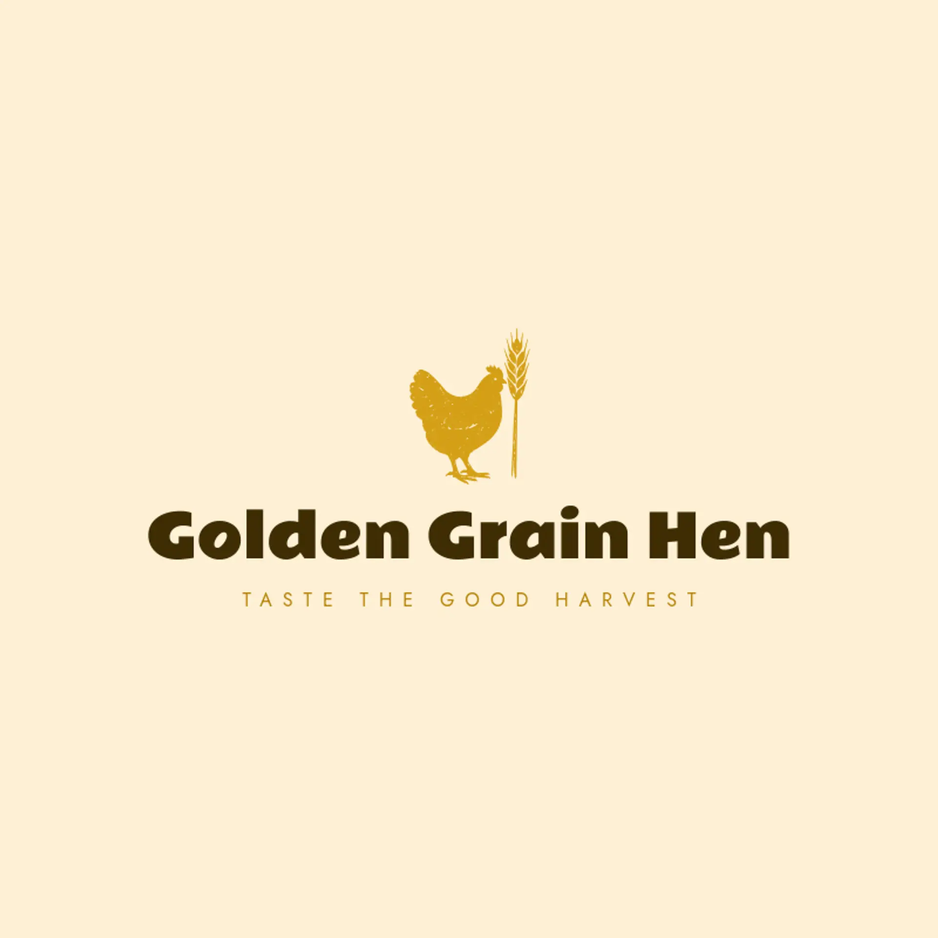 Golden Grain Hen logo for chicken