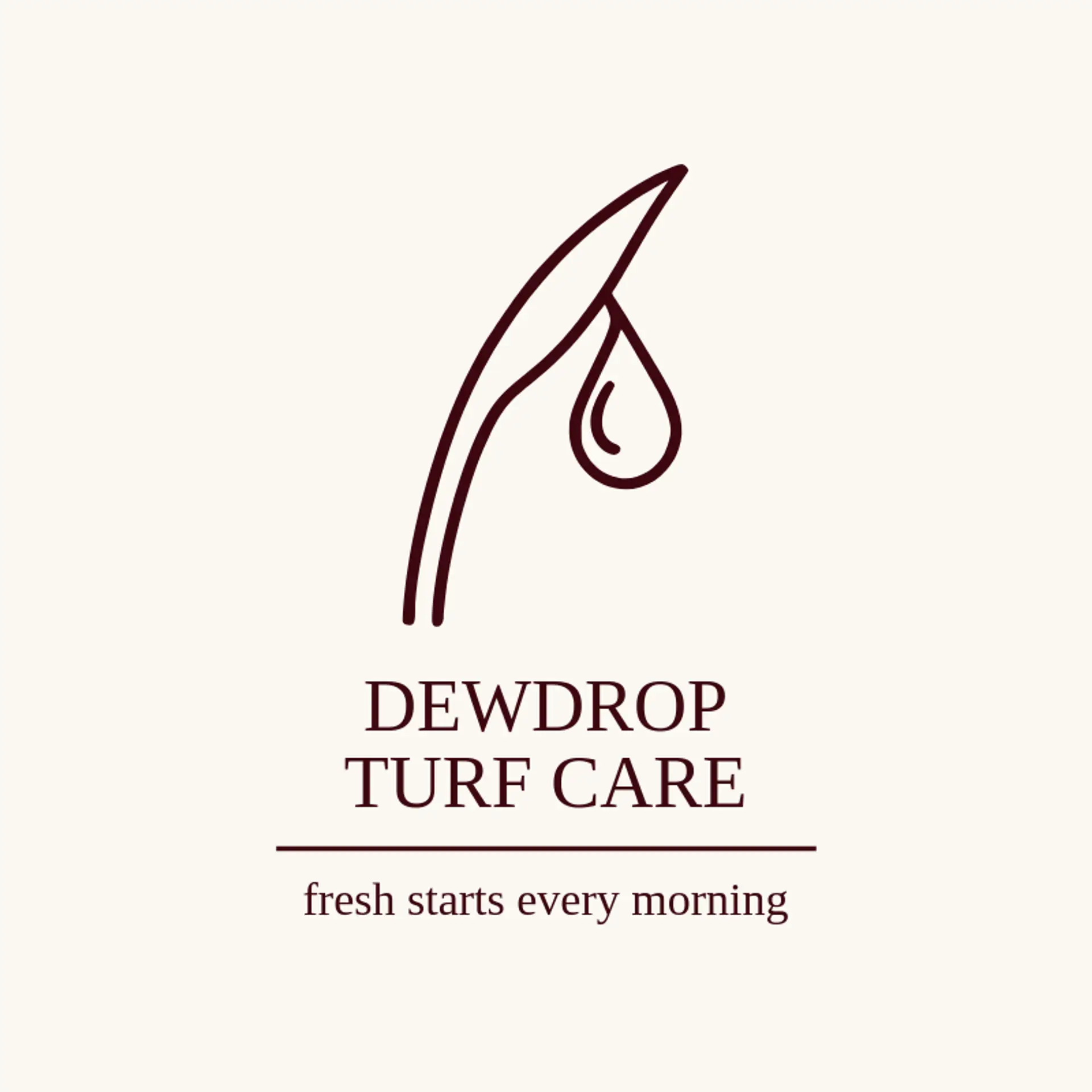 Dewdrop Turf Care logo for grass