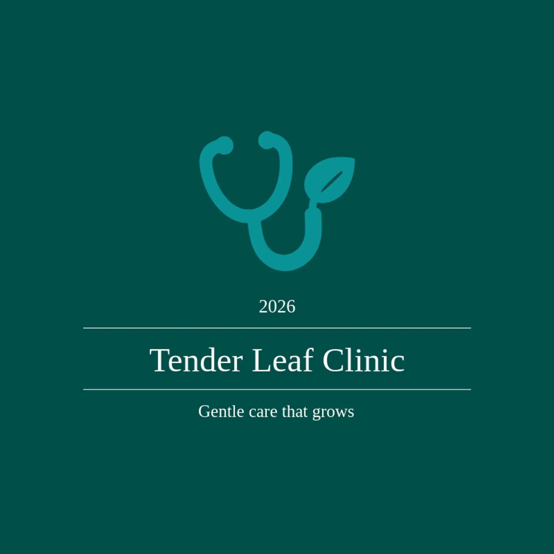 Tender Leaf Clinic logo for stethoscope