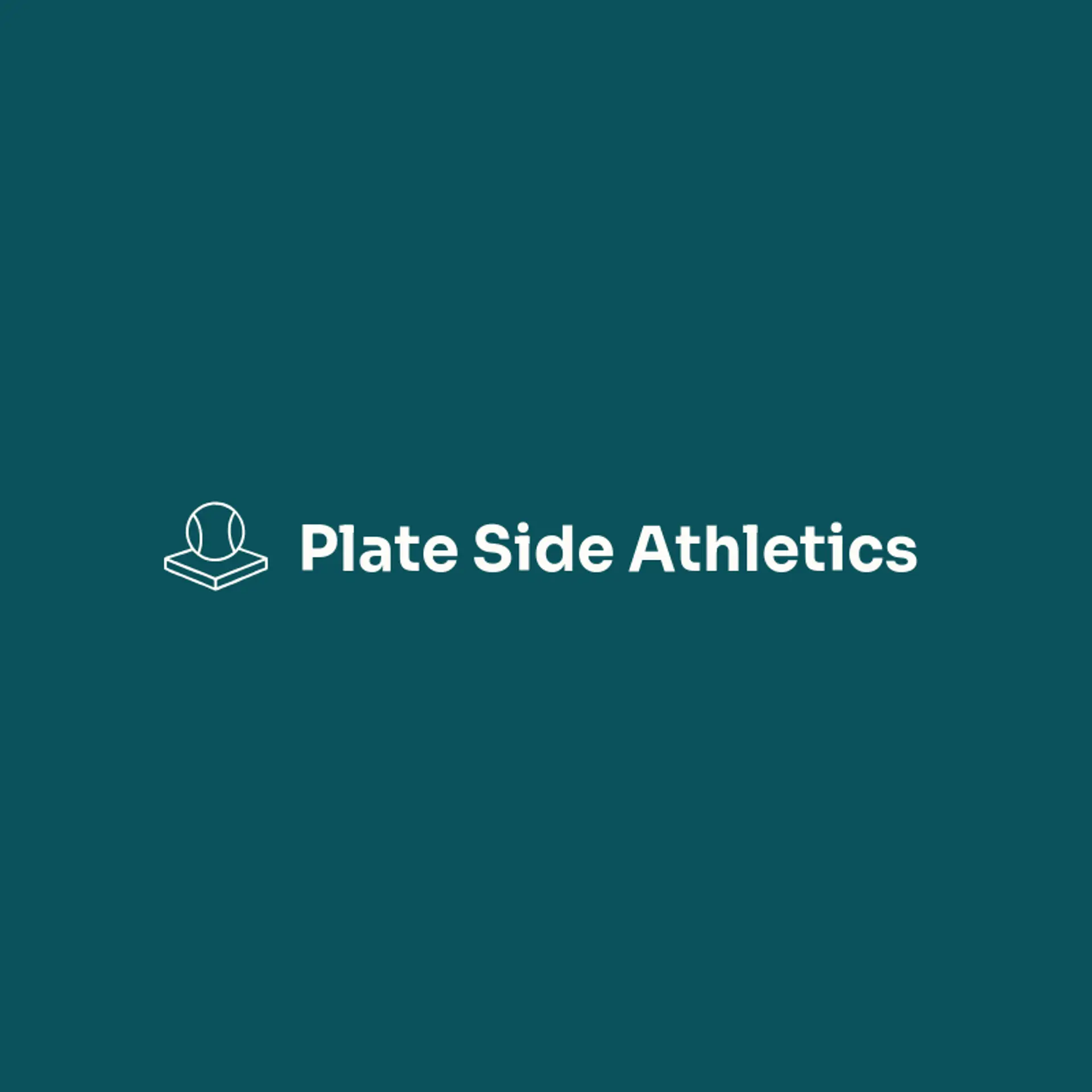 Plate Side Athletics logo for baseball hat