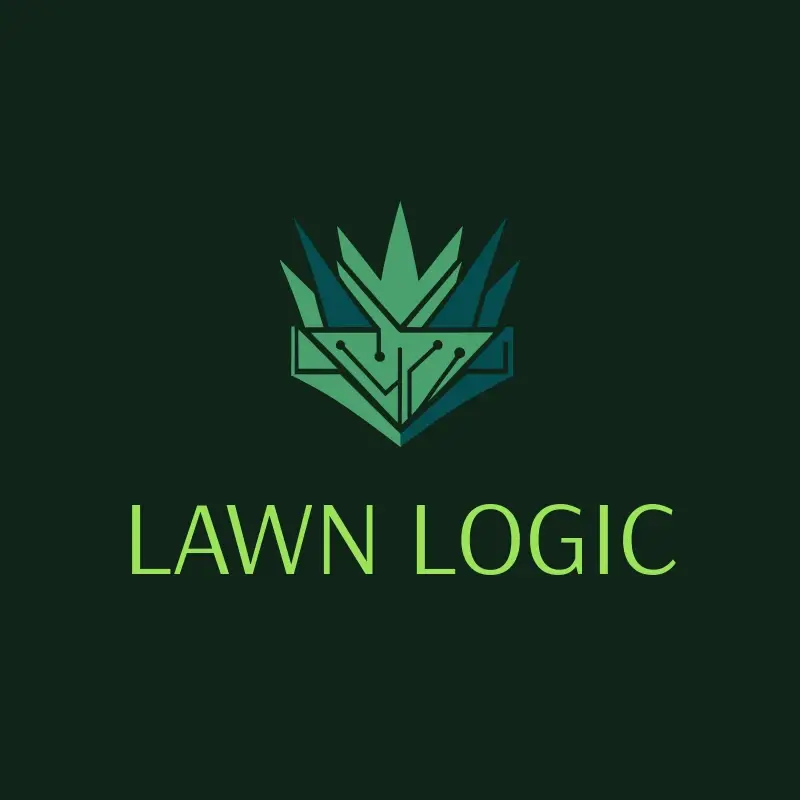 The lawn care name Lawn Logic as a branded logo with a color icon