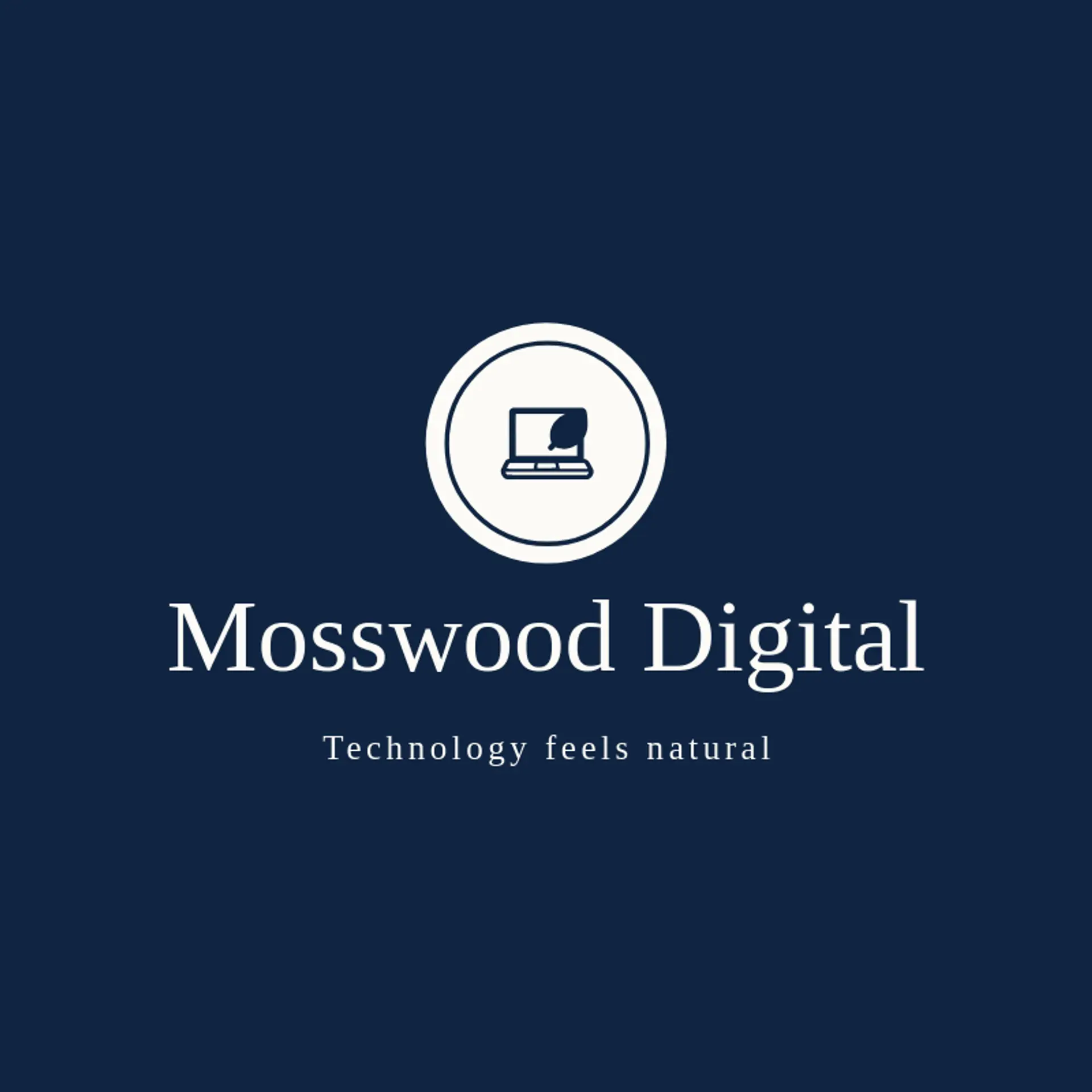 Mosswood Digital logo for laptop