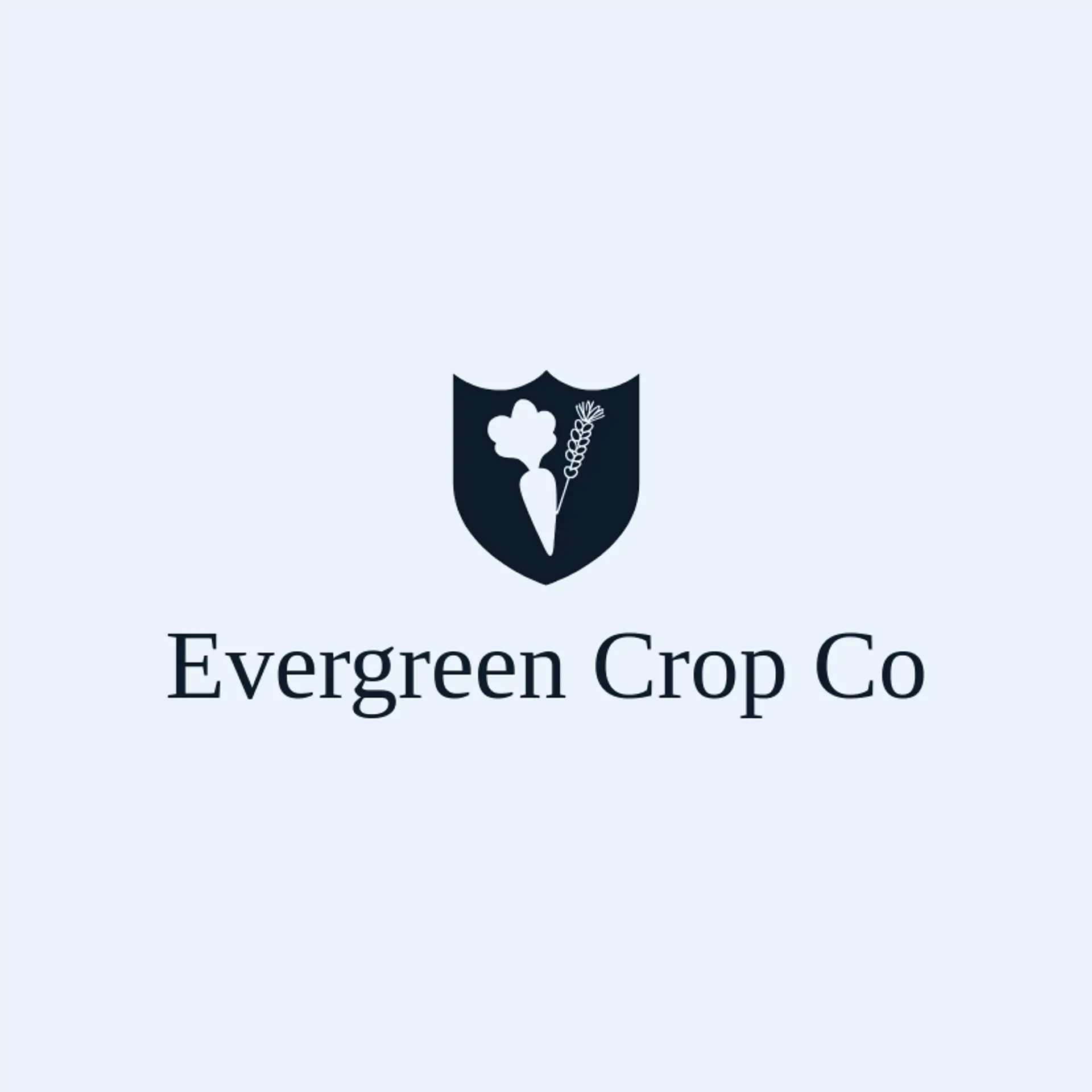 Evergreen Crop Co logo for harvest