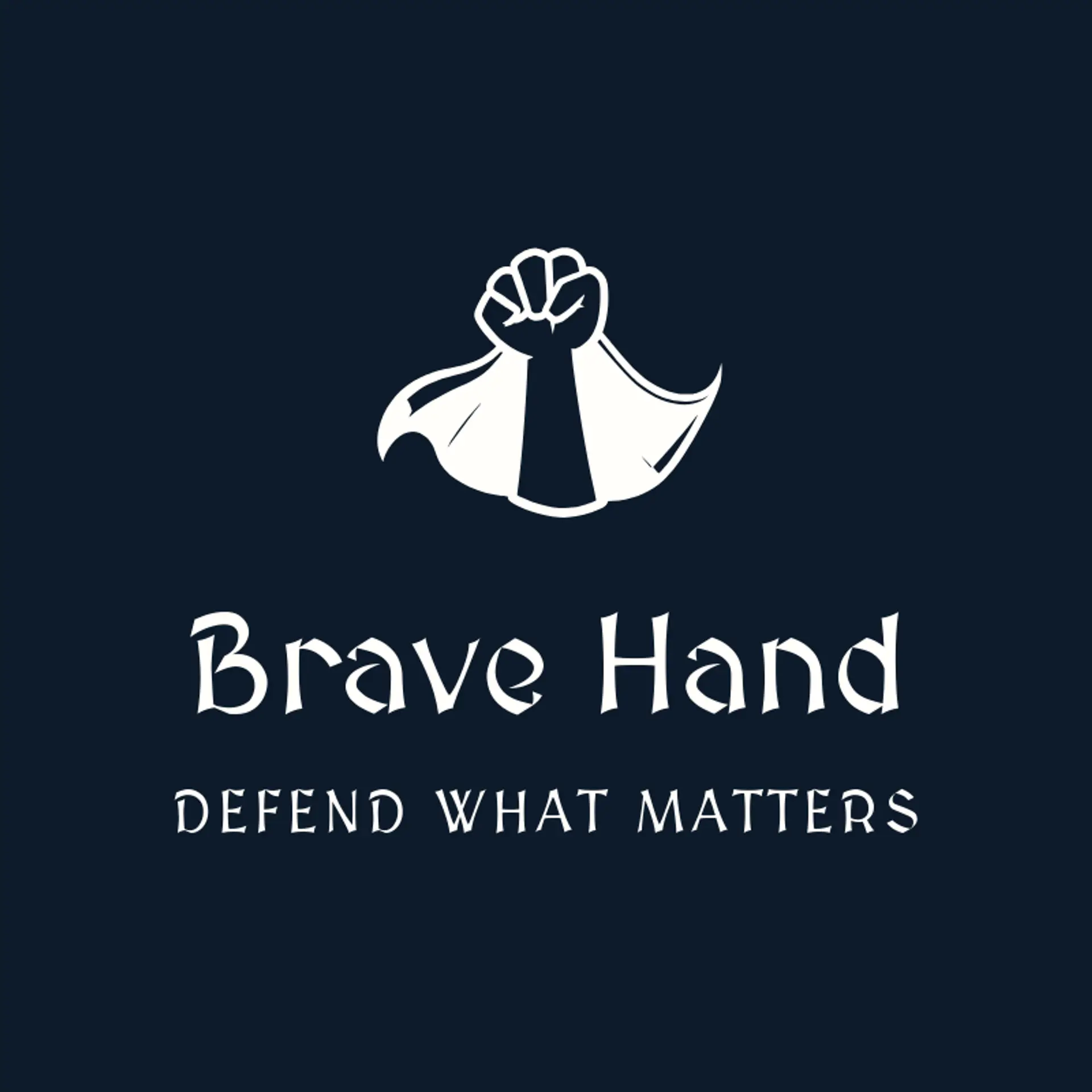 Brave Hand logo for superhero