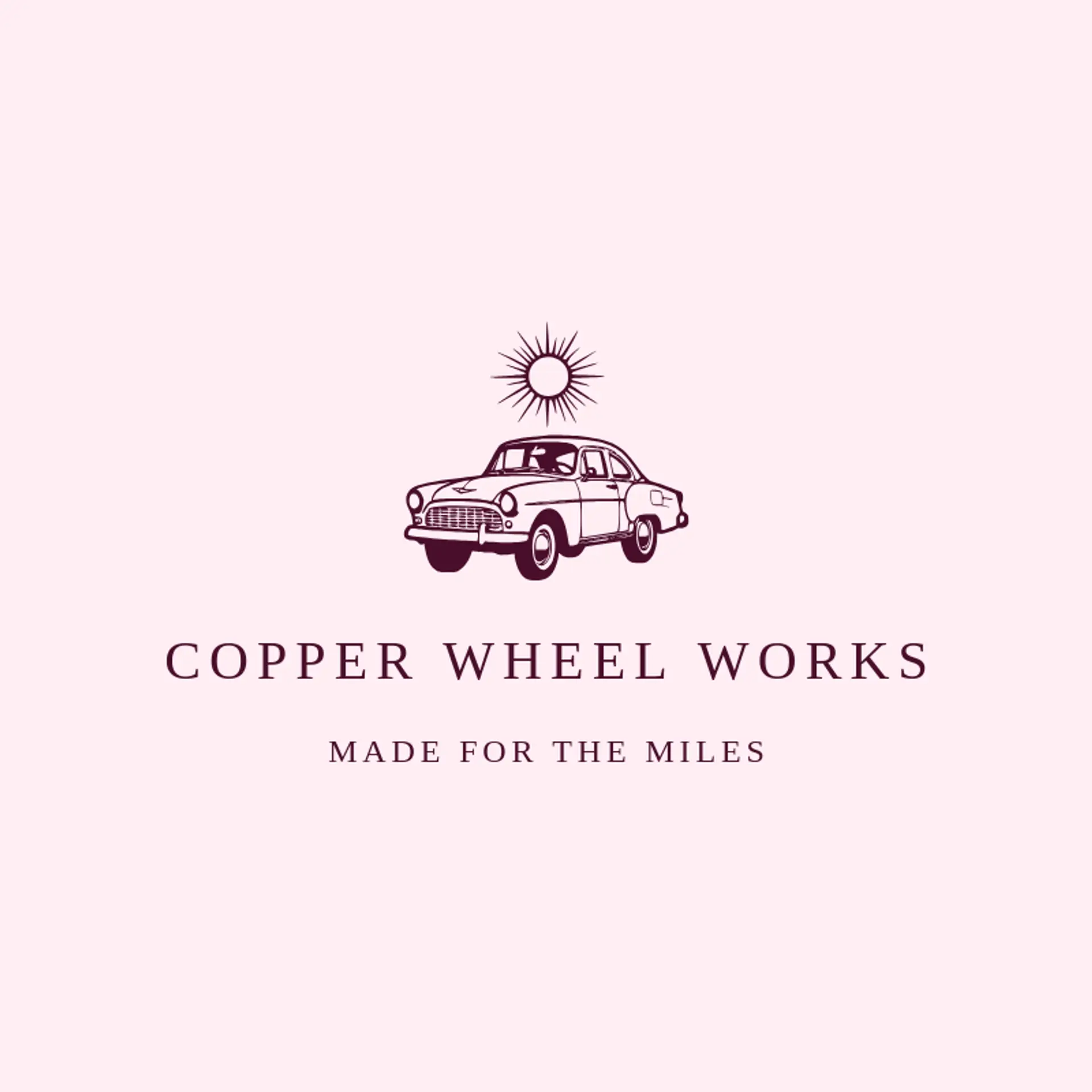 Copper Wheel Works logo for automobile