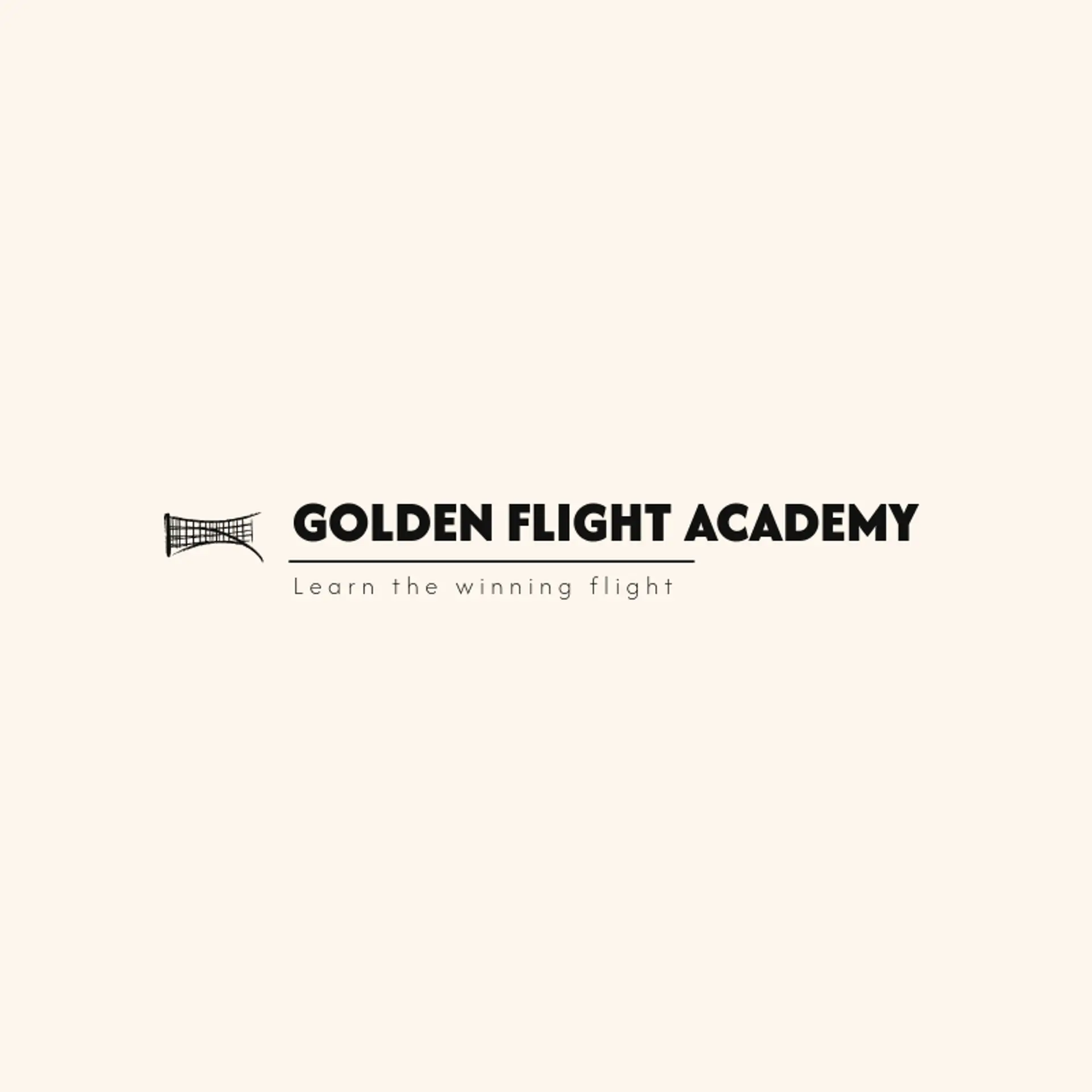 Golden Flight Academy logo for badminton