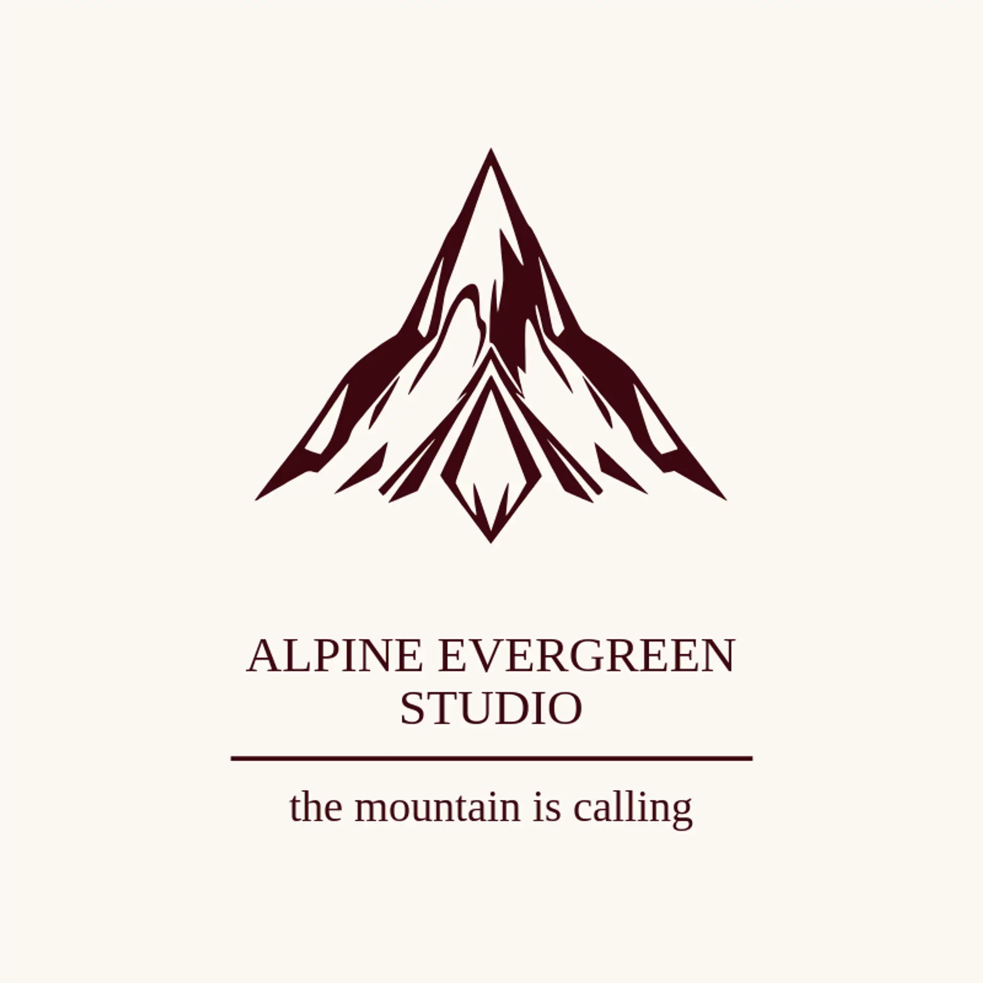 Alpine Evergreen Studio logo for alpine