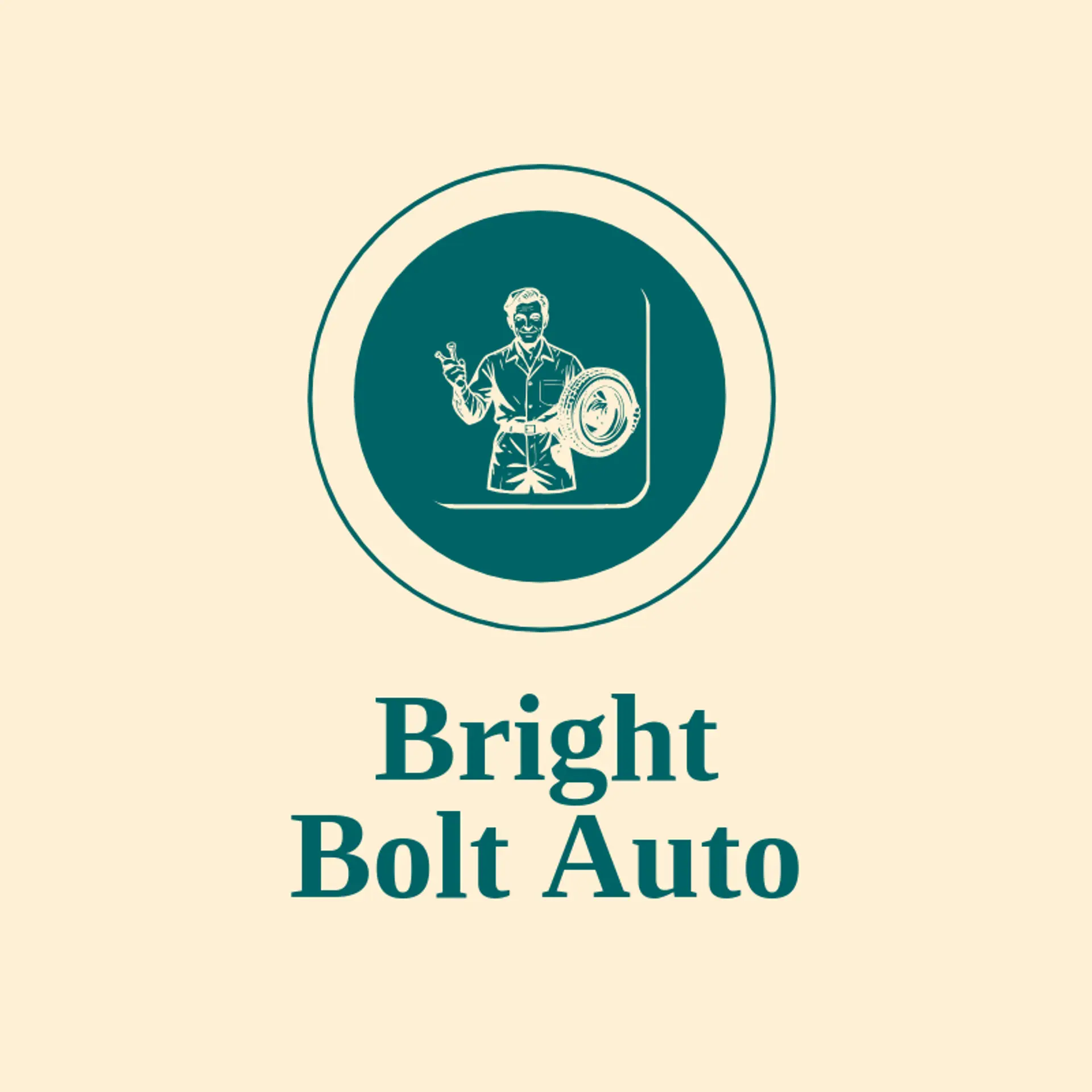 Bright Bolt Auto logo for car mechanic