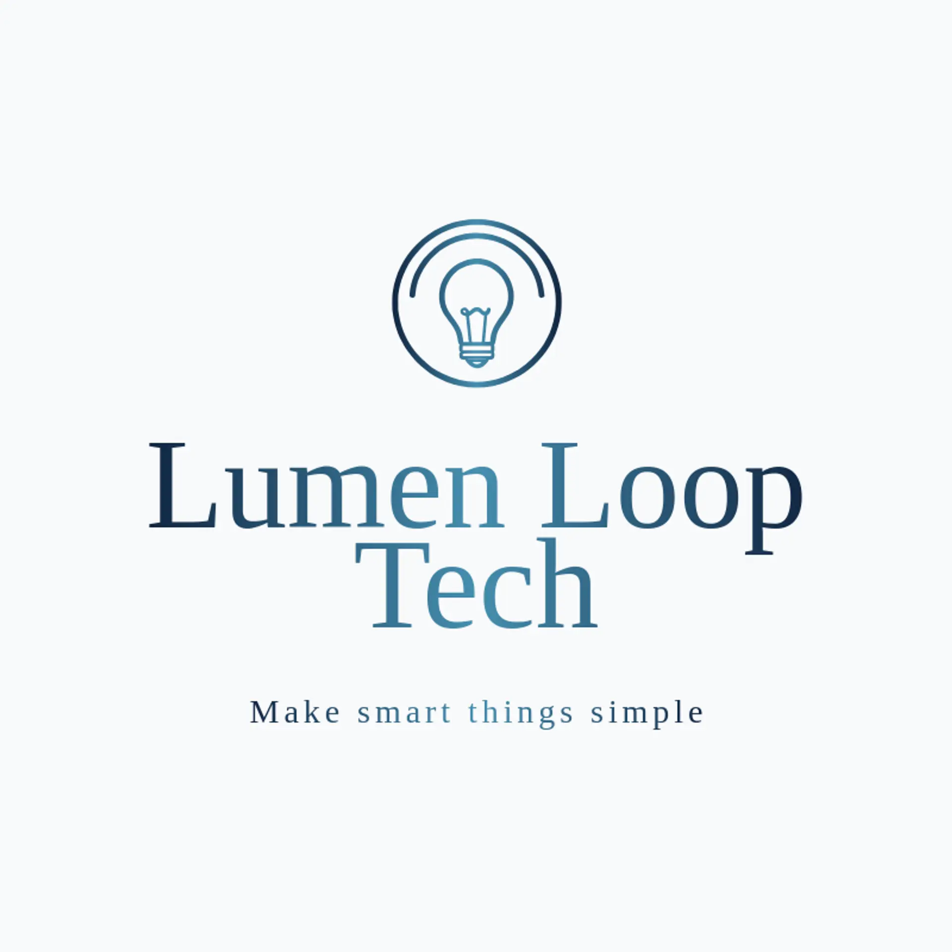 Lumen Loop Tech logo for light bulb