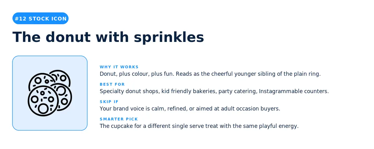 Stock icon: donut with sprinkles