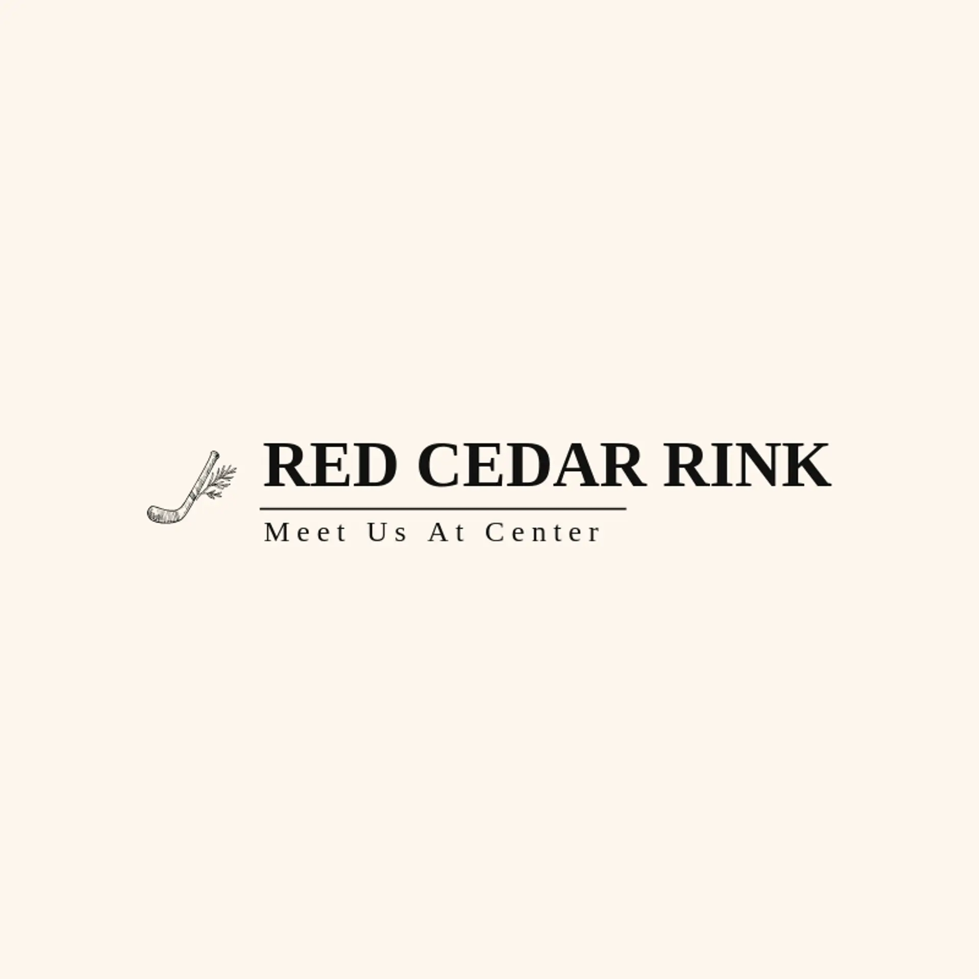 Red Cedar Rink logo for hockey stick