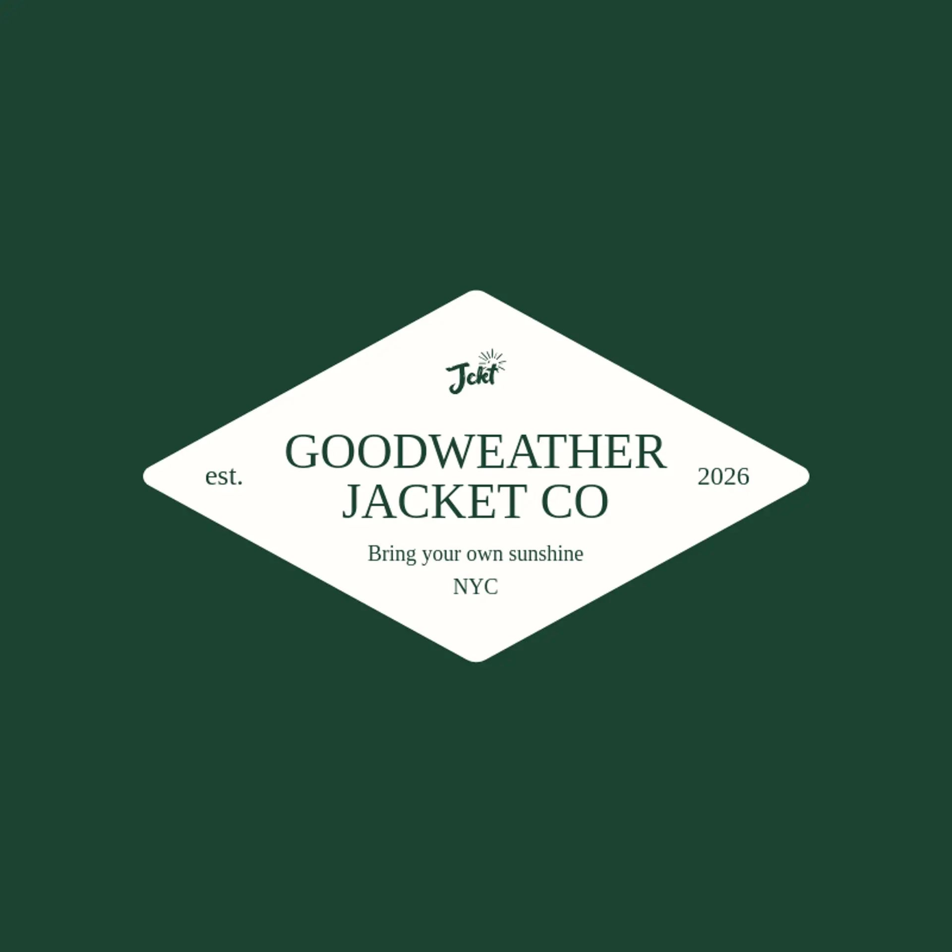 Goodweather Jacket Co logo for jacket