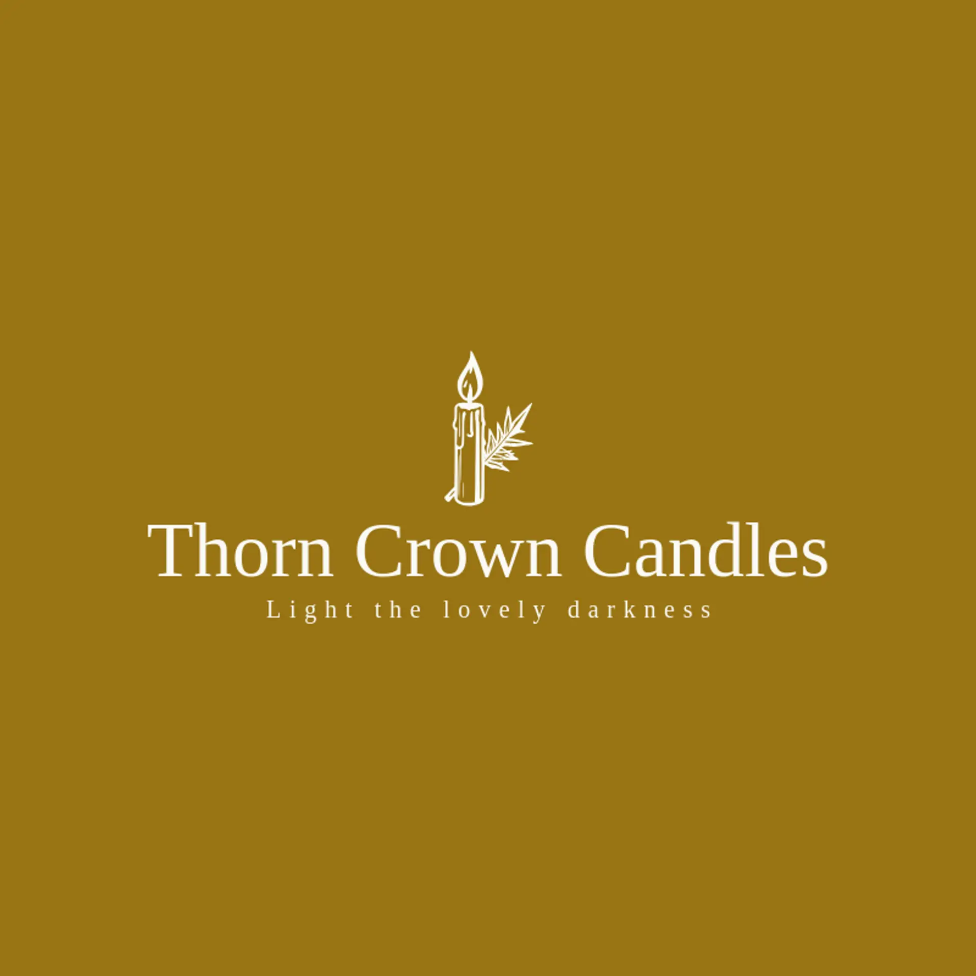 Thorn Crown Candles logo for goth