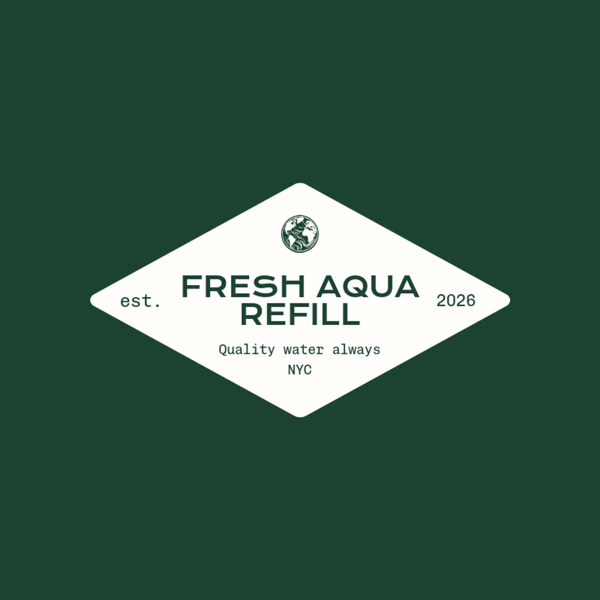 Fresh Aqua Refill logo for water refilling station