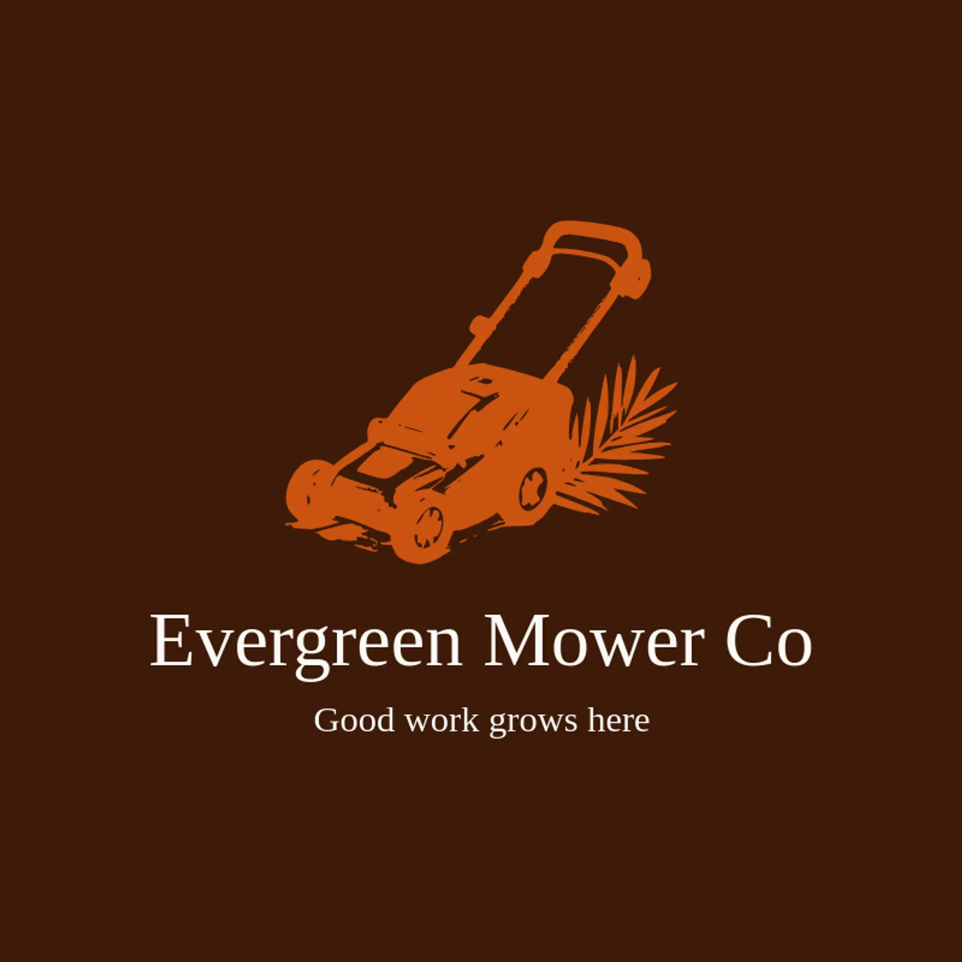 Evergreen Mower Co logo for lawn mowing