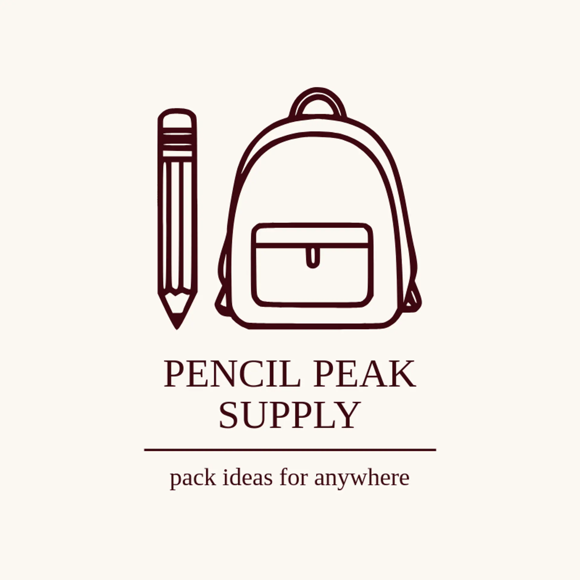 Pencil Peak Supply logo for backpack