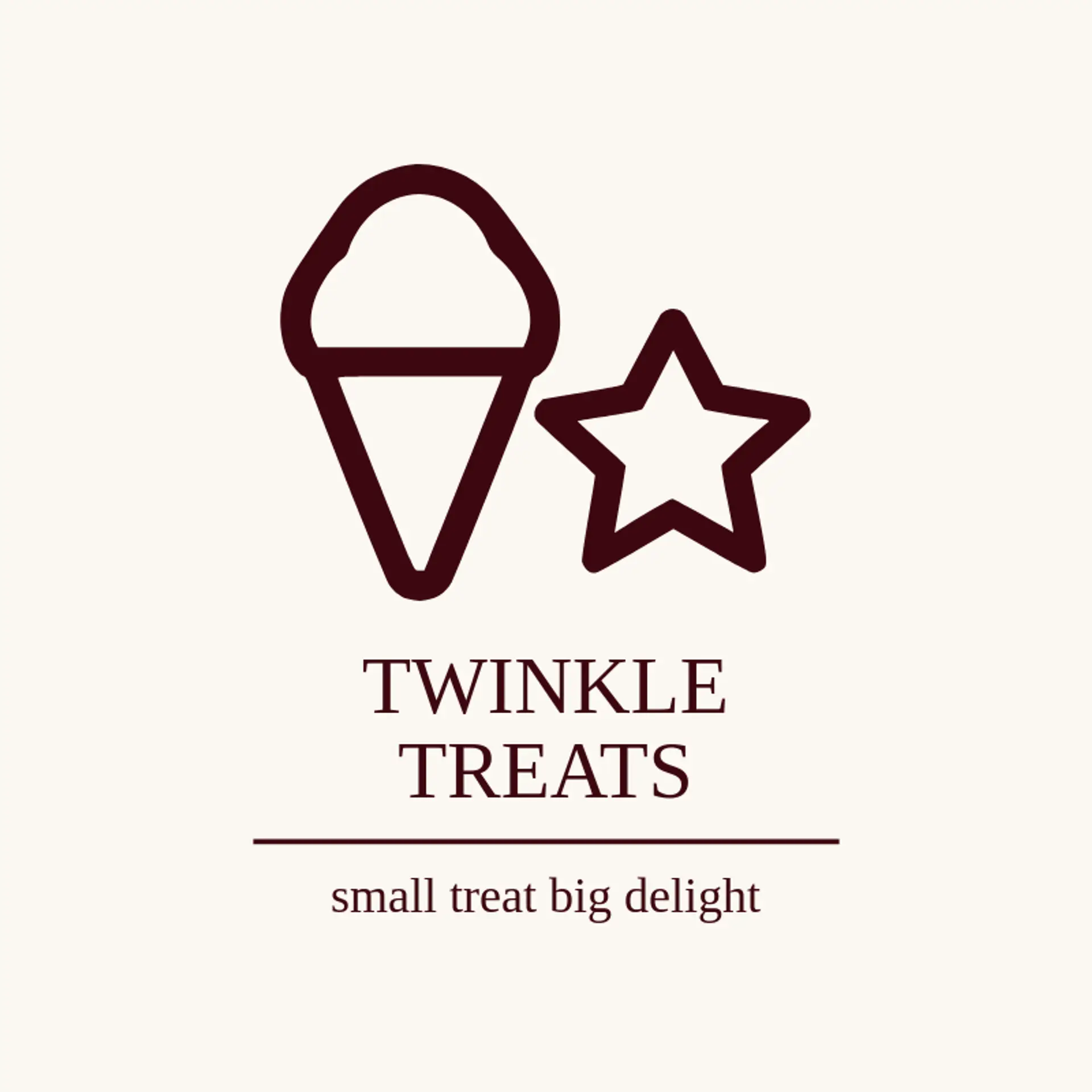 Twinkle Treats logo for snow cone