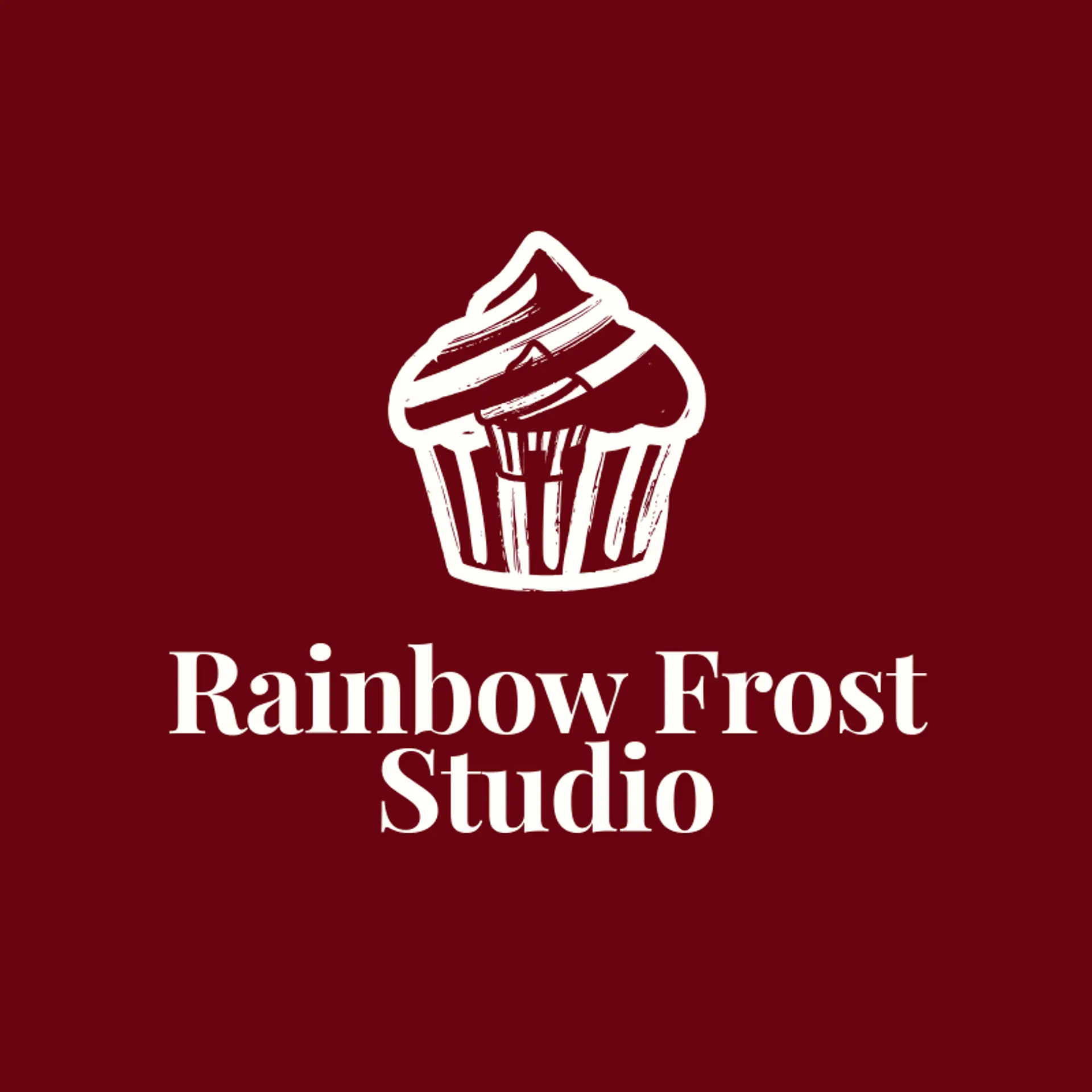 Rainbow Frost Studio logo for cupcake