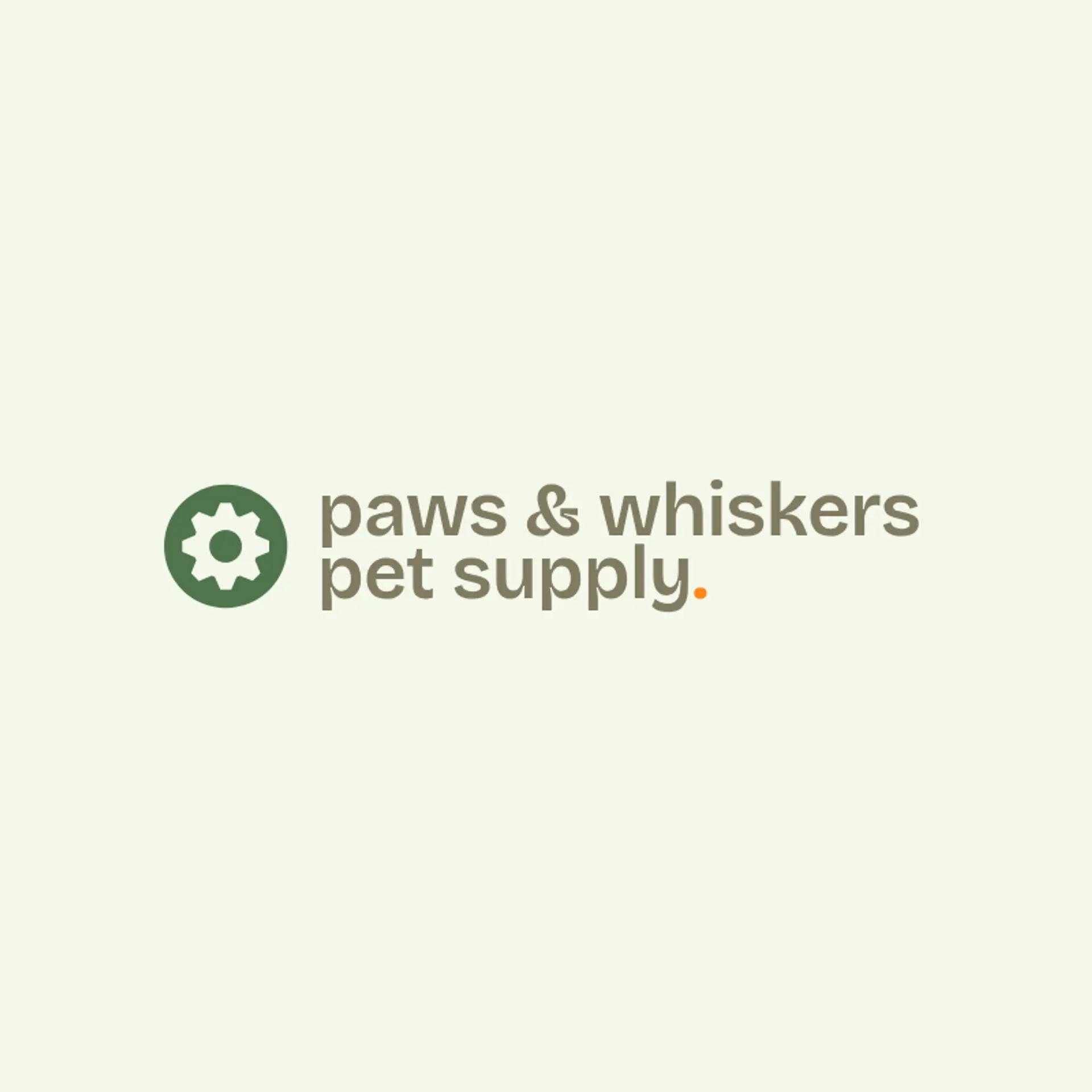 Paws & Whiskers Pet Supply logo for pet store