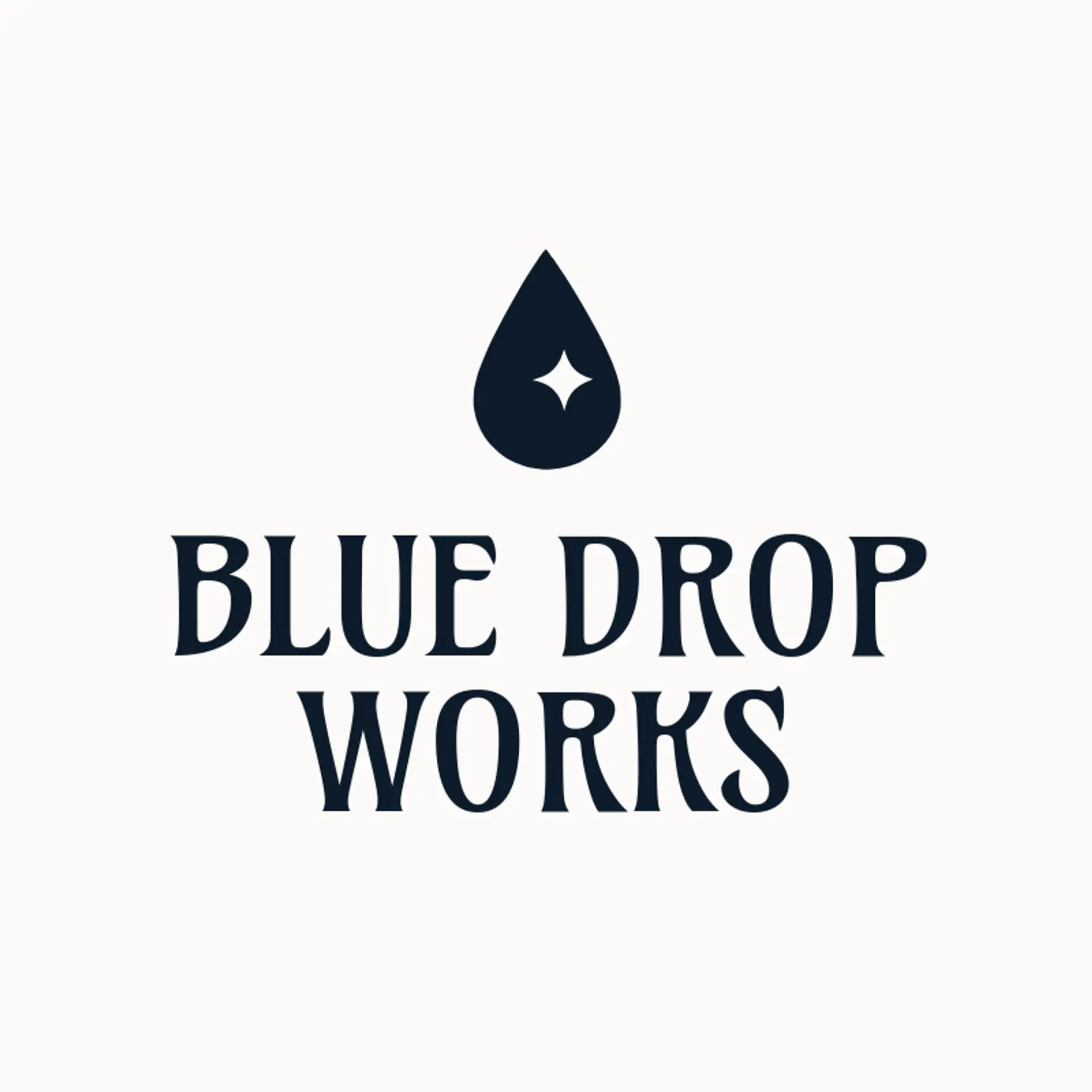 Blue Drop Works logo for pressure washing