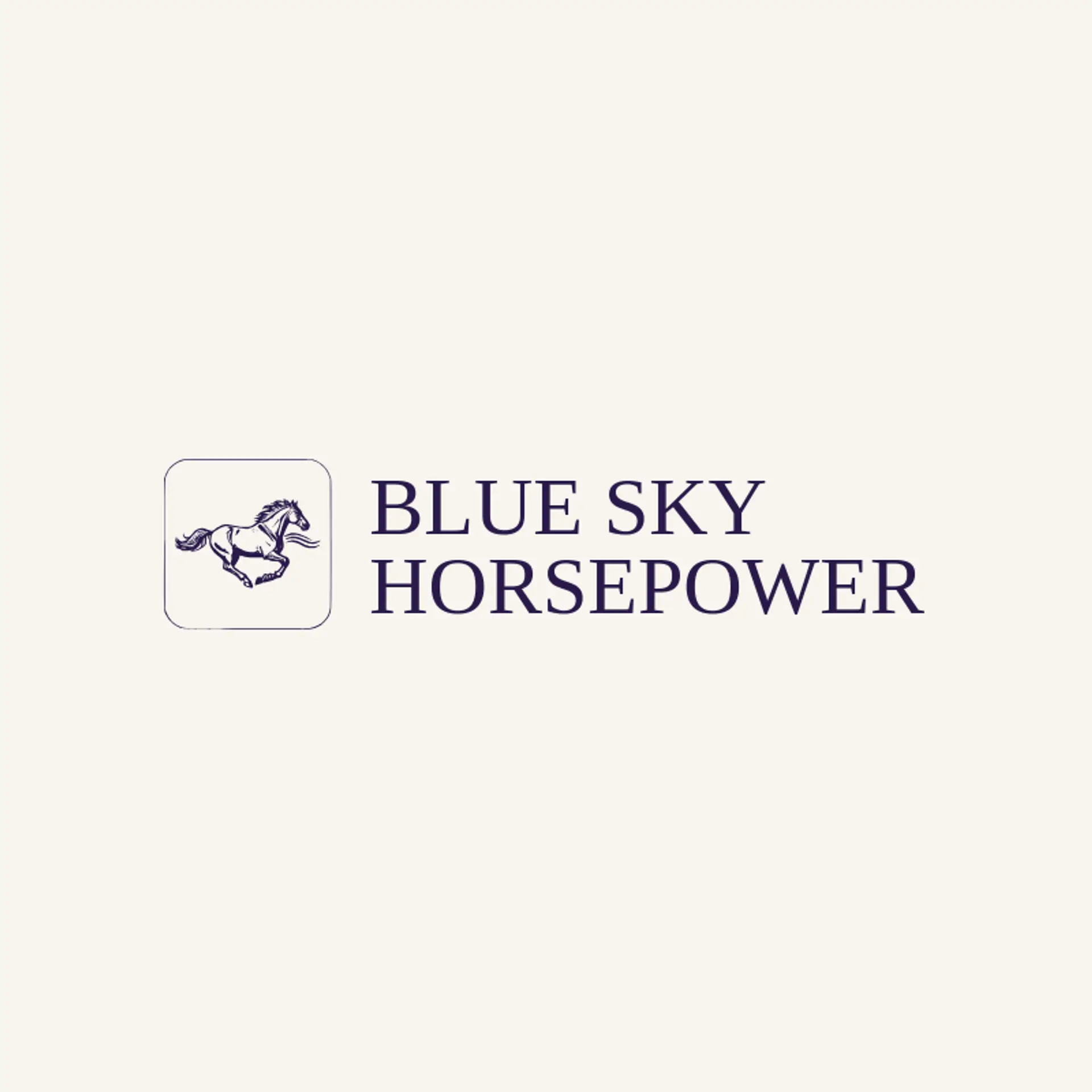 Blue Sky Horsepower logo for mustang