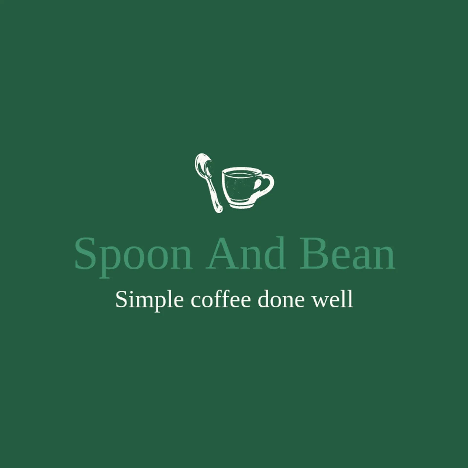 Spoon And Bean logo for coffee cup