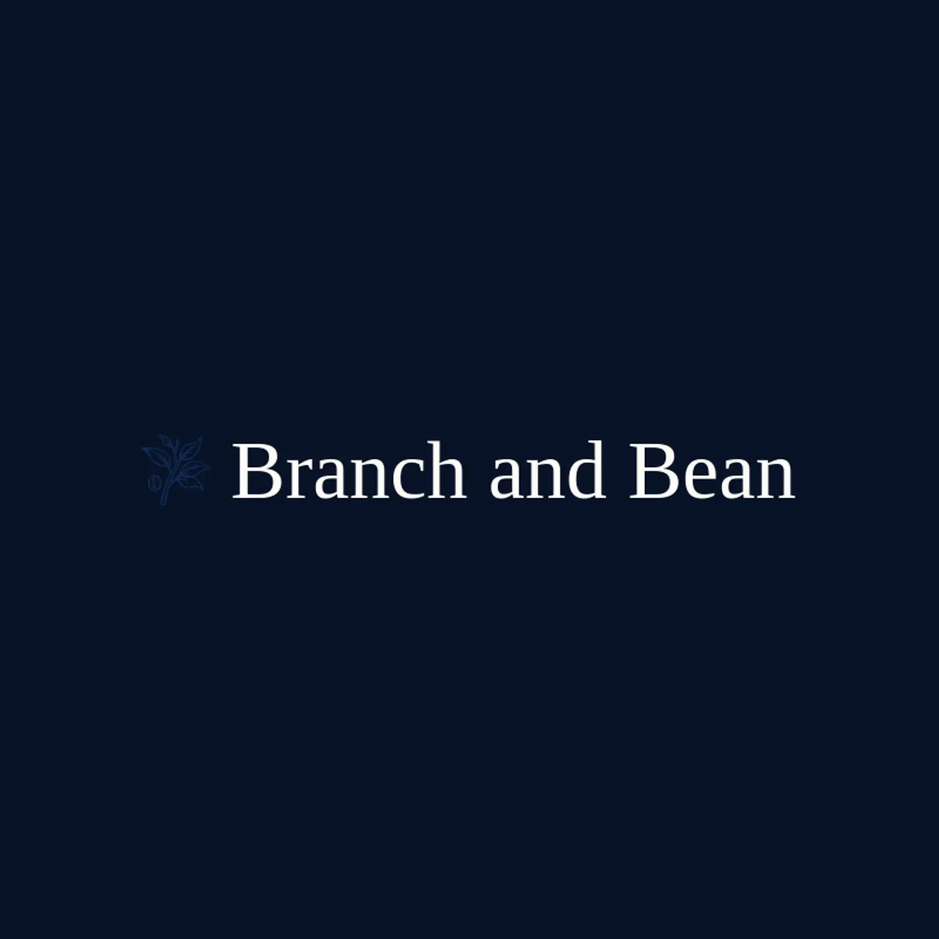 Branch and Bean logo for coffee bean