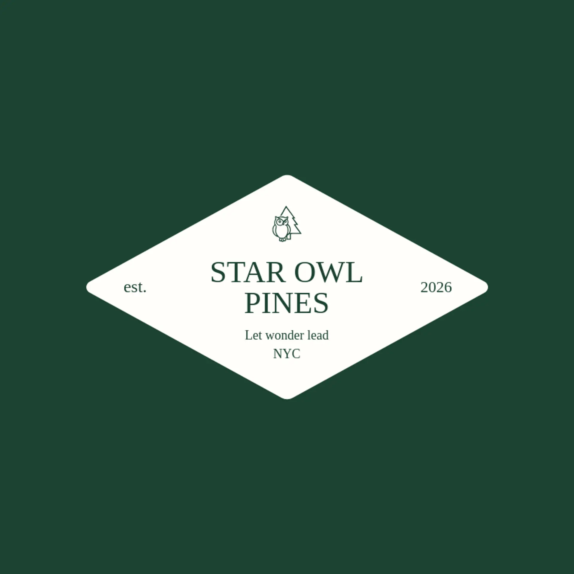 Star Owl Pines logo for pine tree