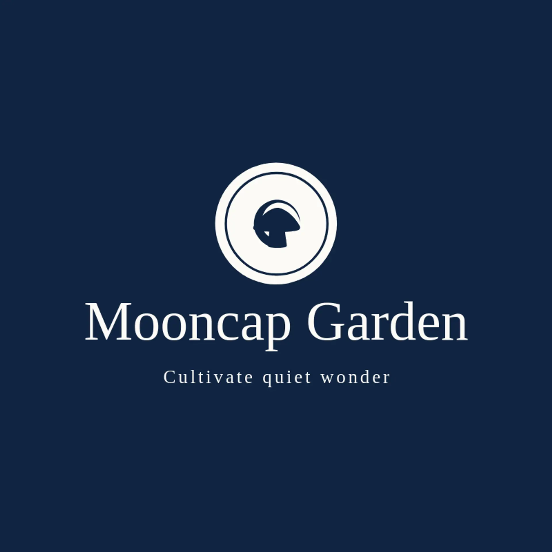 Mooncap Garden logo for mushroom
