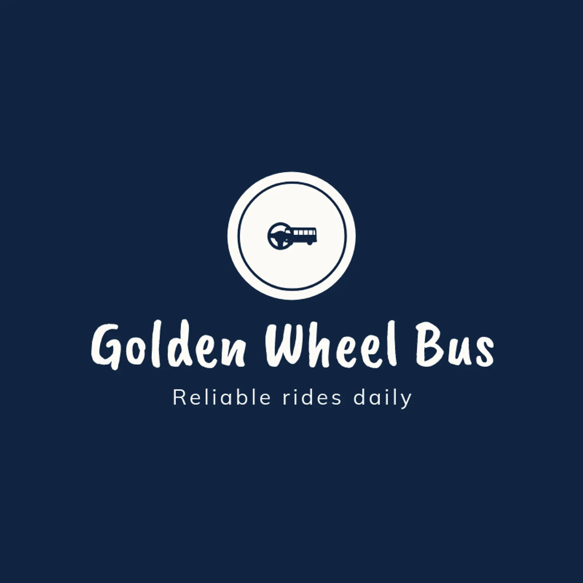 Golden Wheel Bus logo for bus