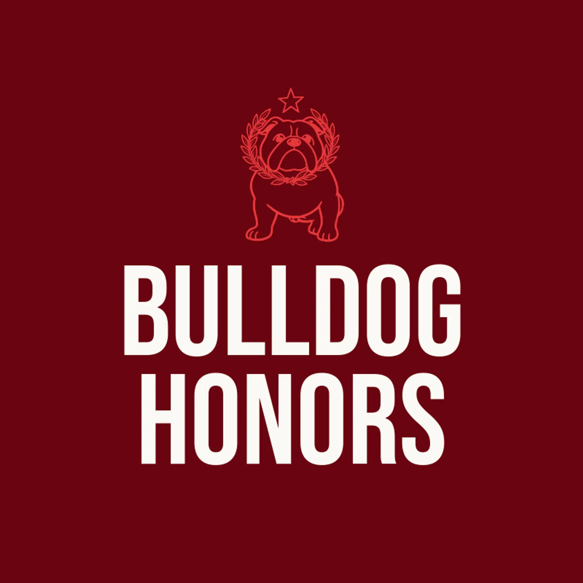 Bulldog Honors logo for bulldog