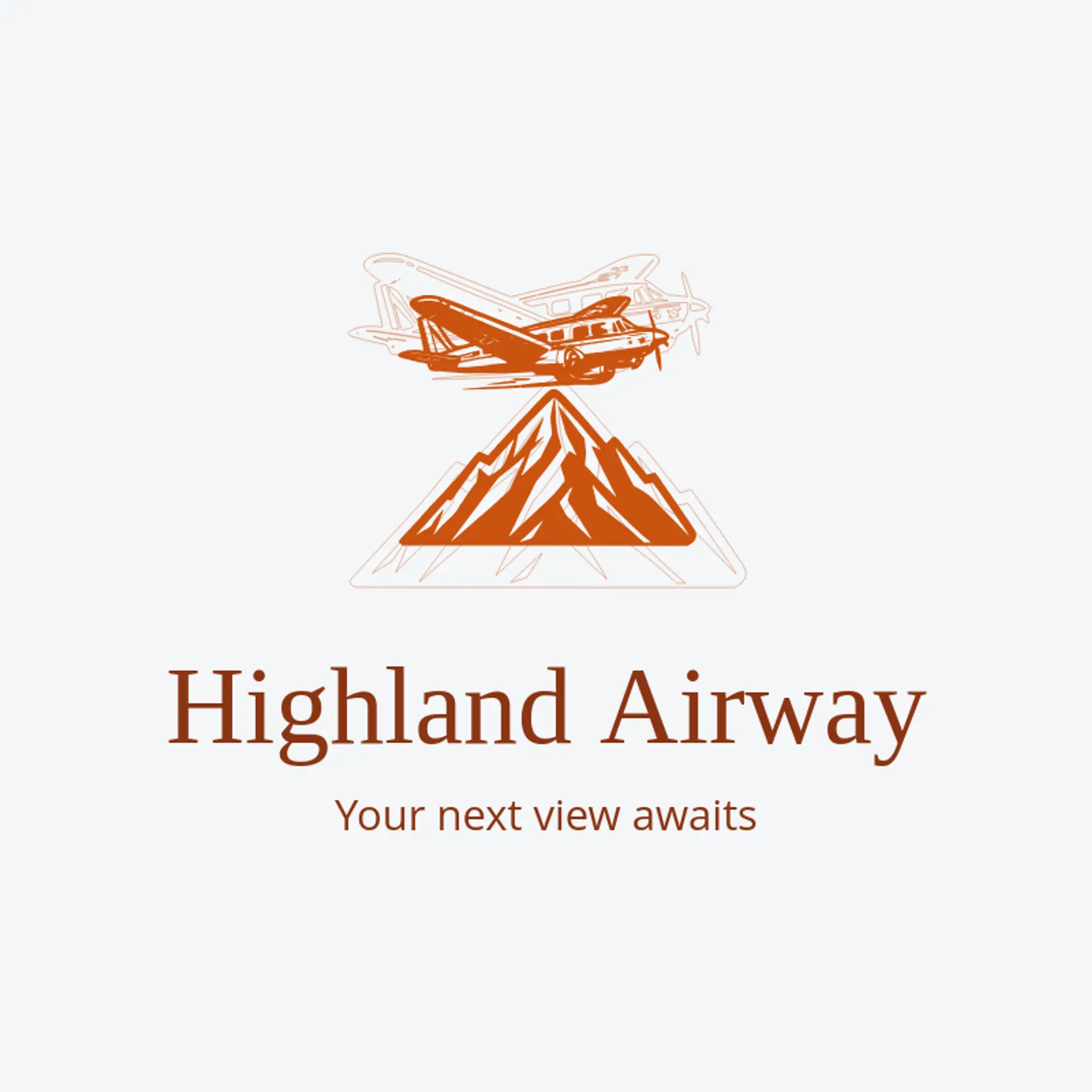 Highland Airway logo for plane